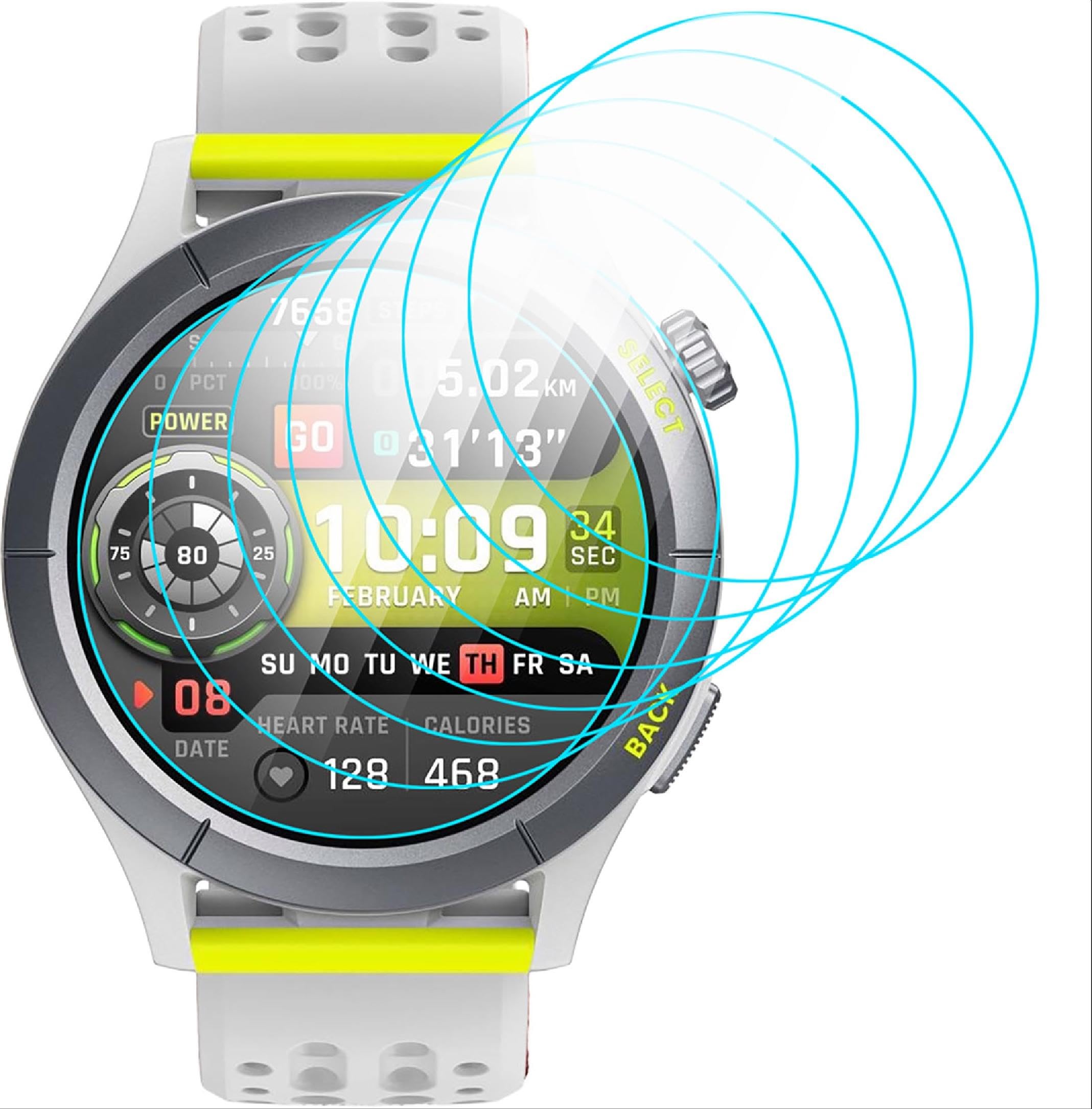 Yieehhow Pellicola Protettiva per Amazfit Cheetah, [4 Pezzi