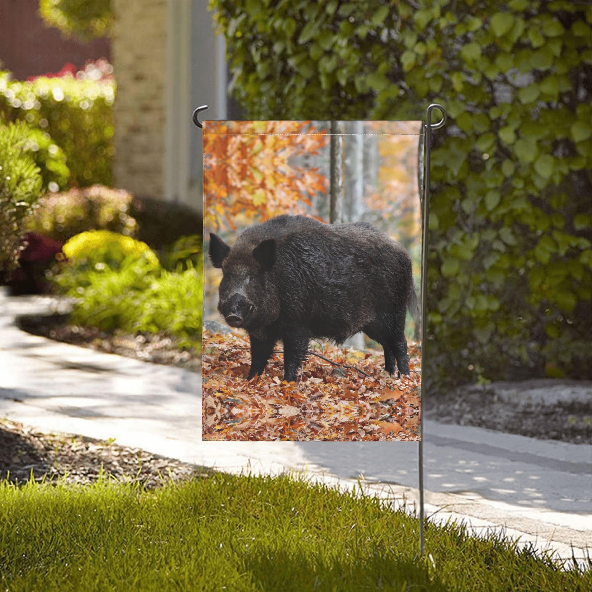 Drapeau Double Face Avec Imprimé Cochon - 91 X 152 Cm - Pour Intérieur Ou Extérieur - Décoration D'intérieur