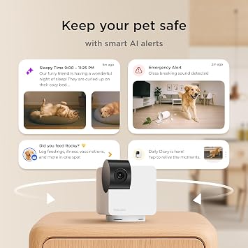 Petcube Cam 360 (2-Pack) Wi-Fi Pan-Tilt Pet Security Camera with App