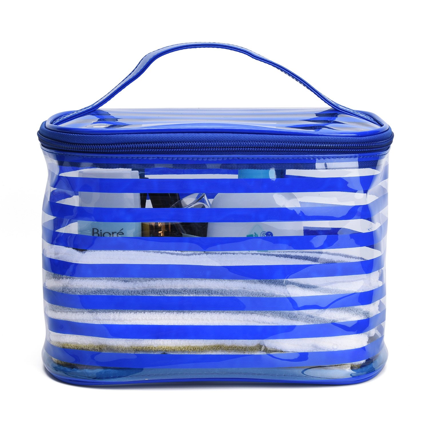 Noverlife Clear Travel Cosmetic Bag Train Case Large Waterproof