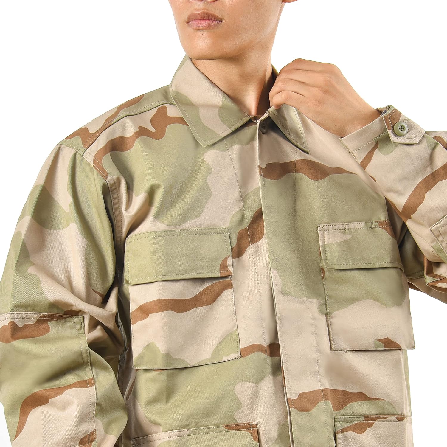 BACKBONE Men's Camouflage BDU Shirt, Four‑Pocket Tactical Utility Uniform Top