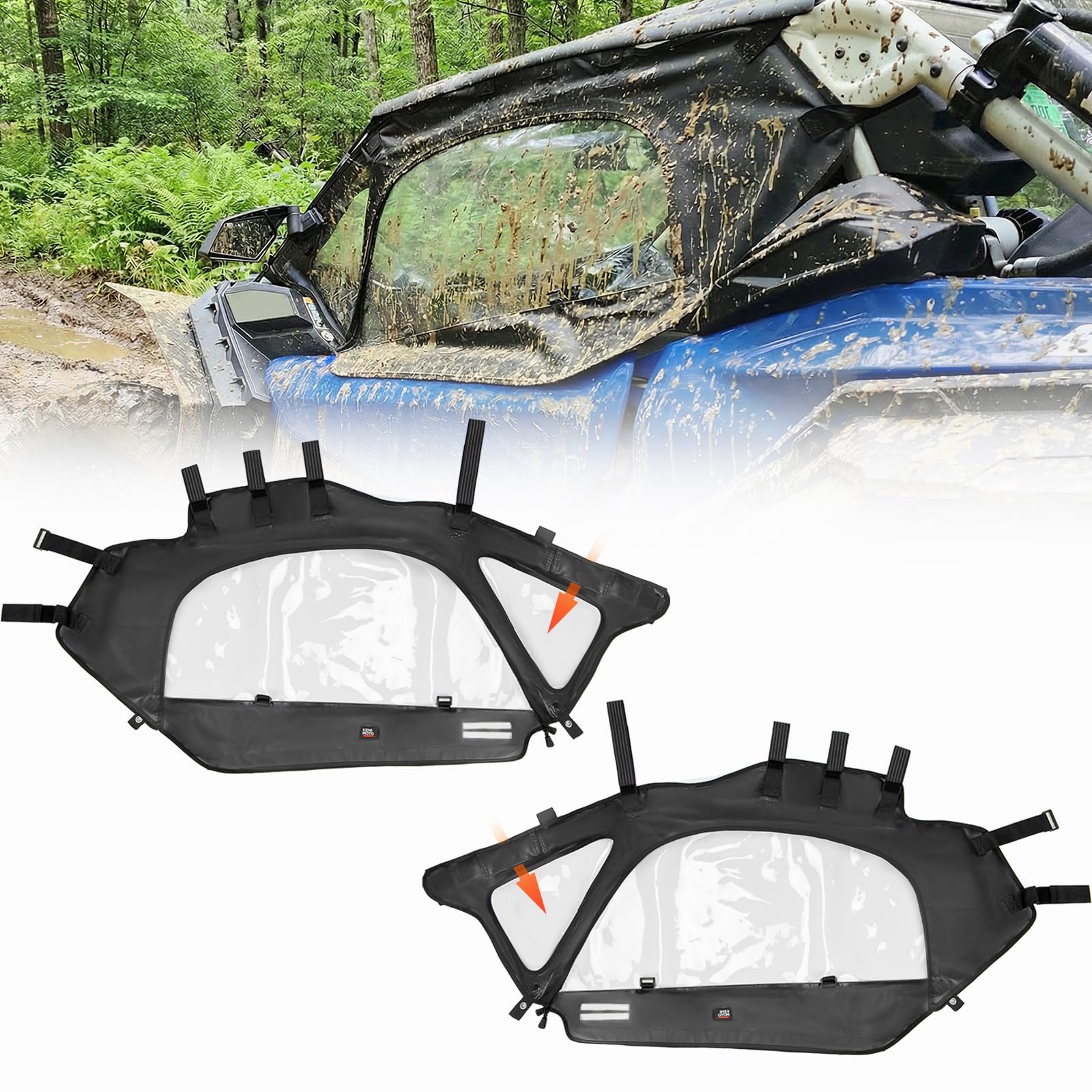 Tomページ Kemimoto X3 Soft Upper Door Set Kit UTV Soft Cab Doors top