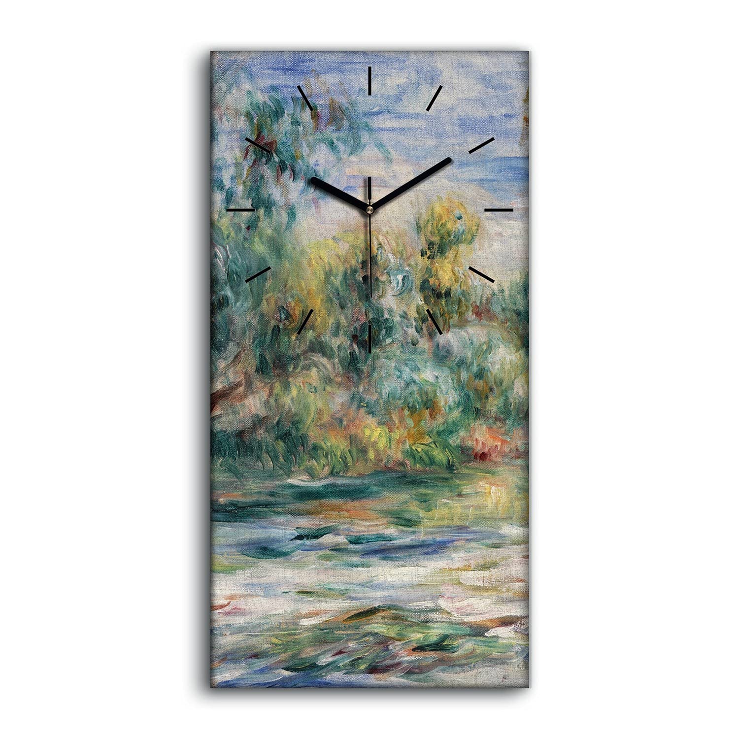 Horloge sur Toile Art Mural Haut de Gamme Abstrait Arbres Forestiers