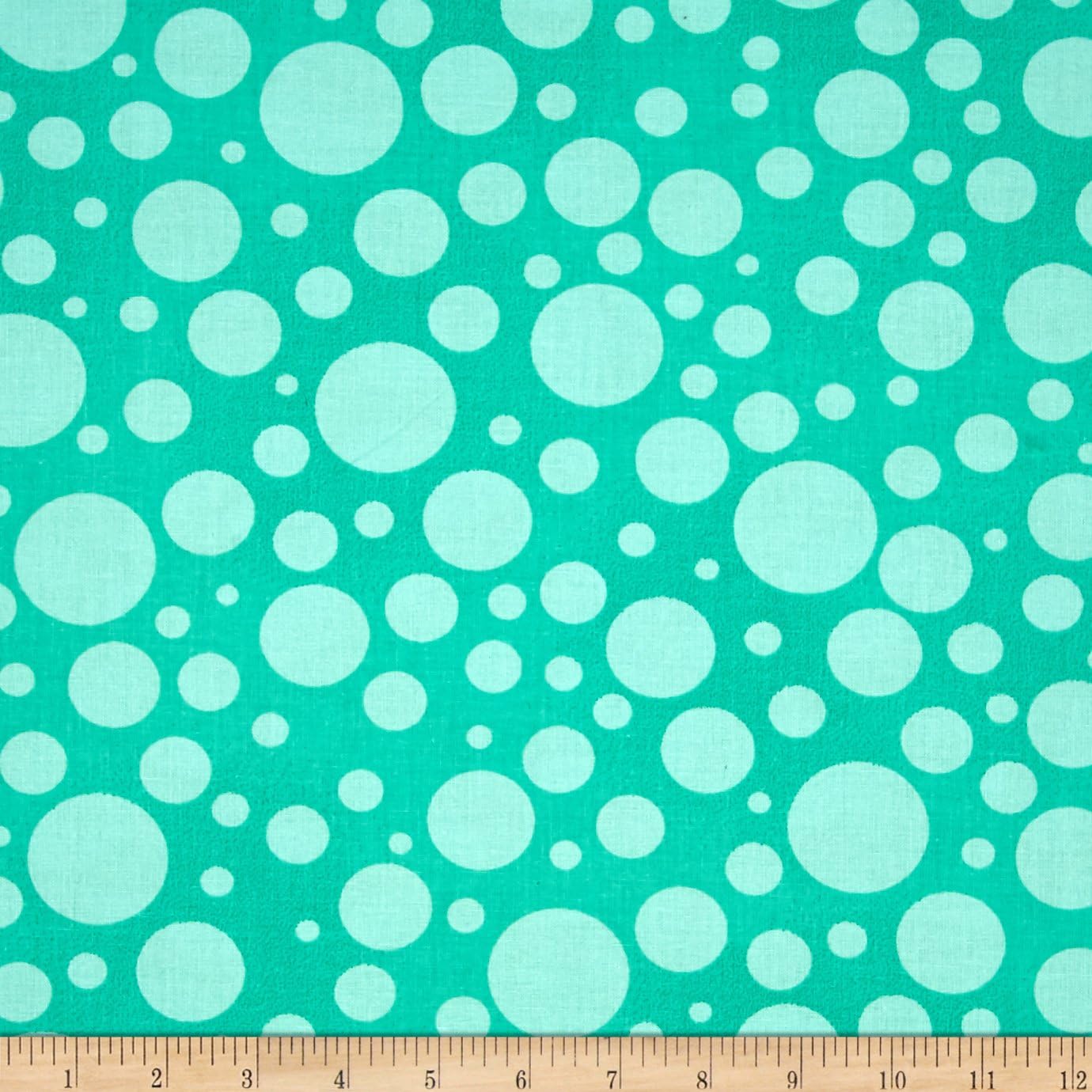 110'' Wide Quilt Back Bubbles Aqua Fabric