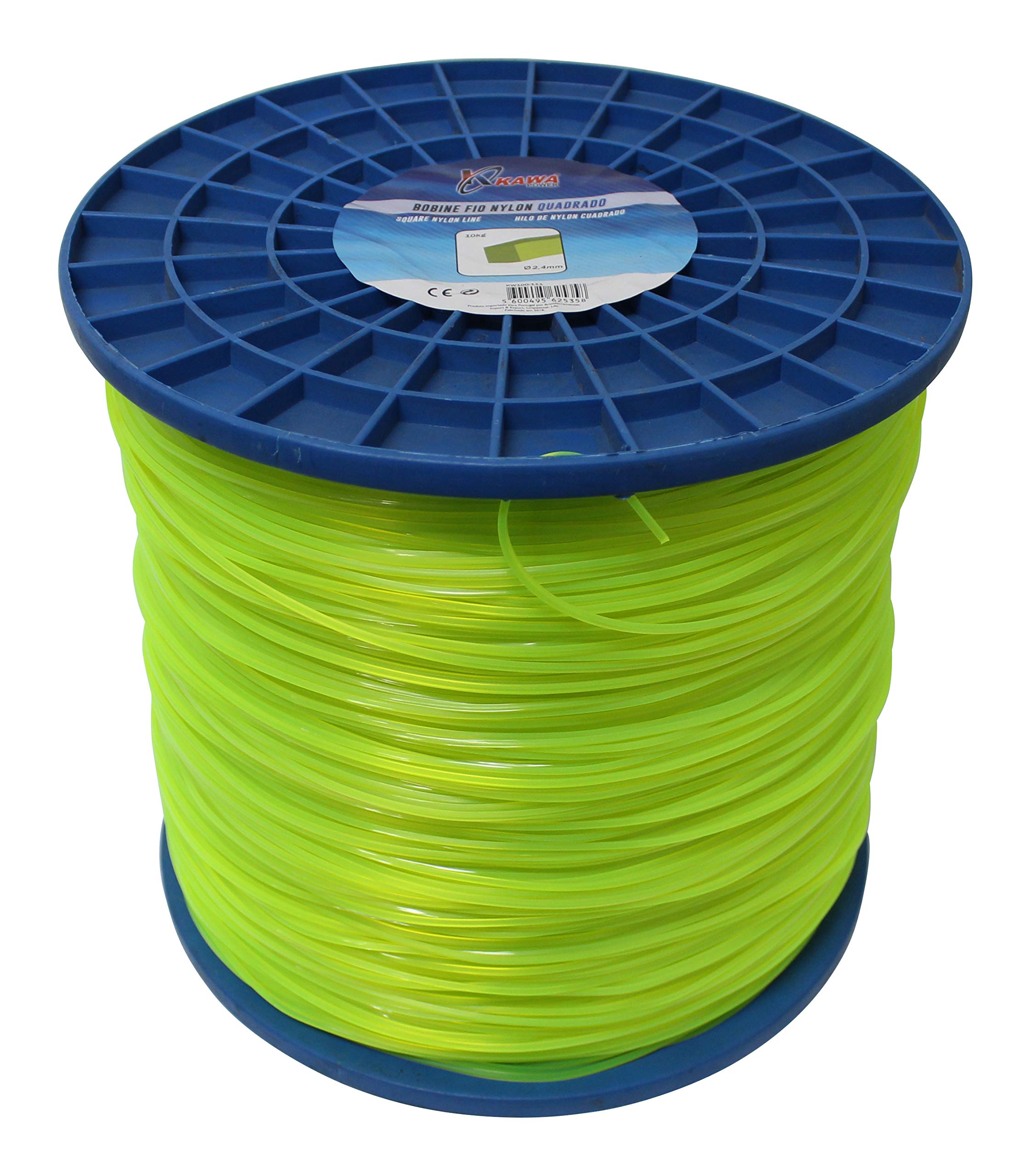 Kawapower Hilo de nylon para desbrozadoras cuadrado 2,4MM 10KG