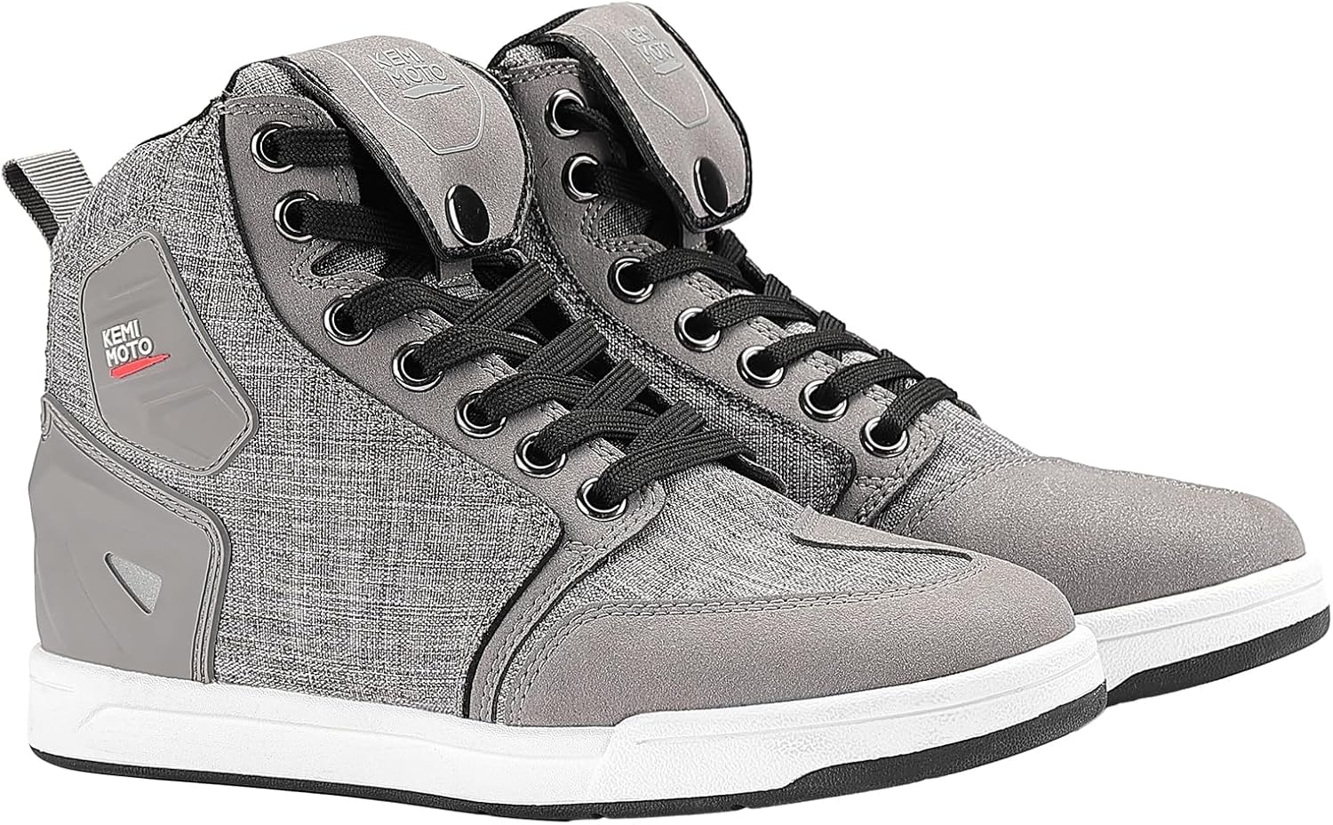 KEMIMOTO Motorcycle Shoes with Thick Heel Protective Gear Casual Anti-Slip Street Motorcycle Riding Boots for Men