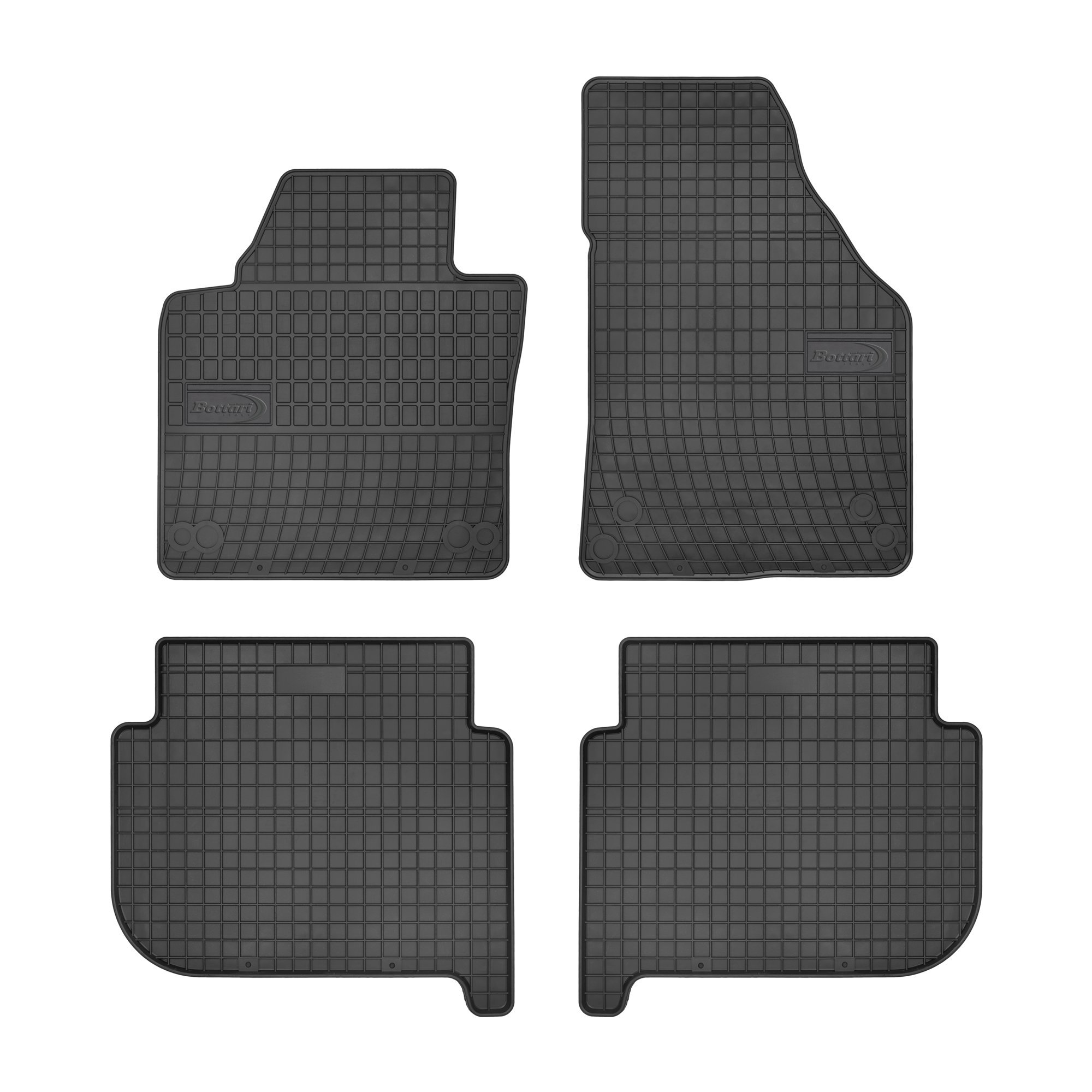 Bottari 39707 Set of 4 Tappeti Car in Gomma Su Misura per Touran - dal 2003 al 2015