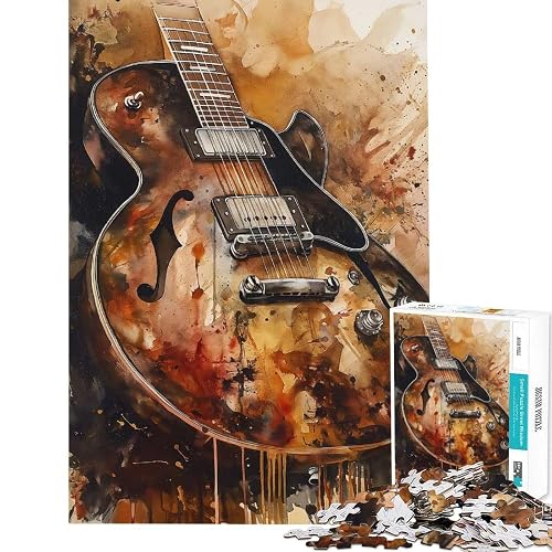 Rompecabezas para Adultos de 1000 Piezas con diseño de Guitarra de Cuerpo Hueco Juguete para desarrollar…