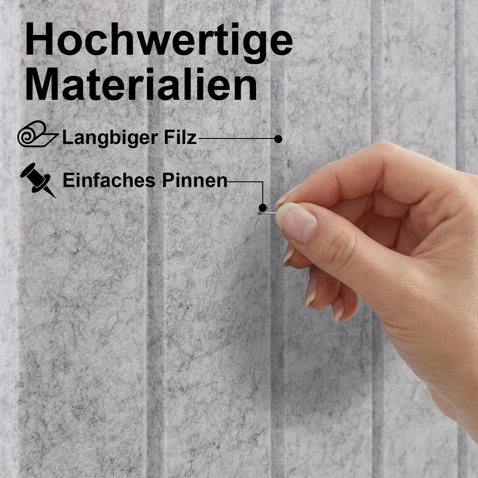 Corcho de Pared Fieltro Adhesivo 90 x 60 cm Tablero de Corcho con 35 Tachuelas 0,9 cm de Grosor para Decorativa Hogar Escuela Oficina (Gris Claro)