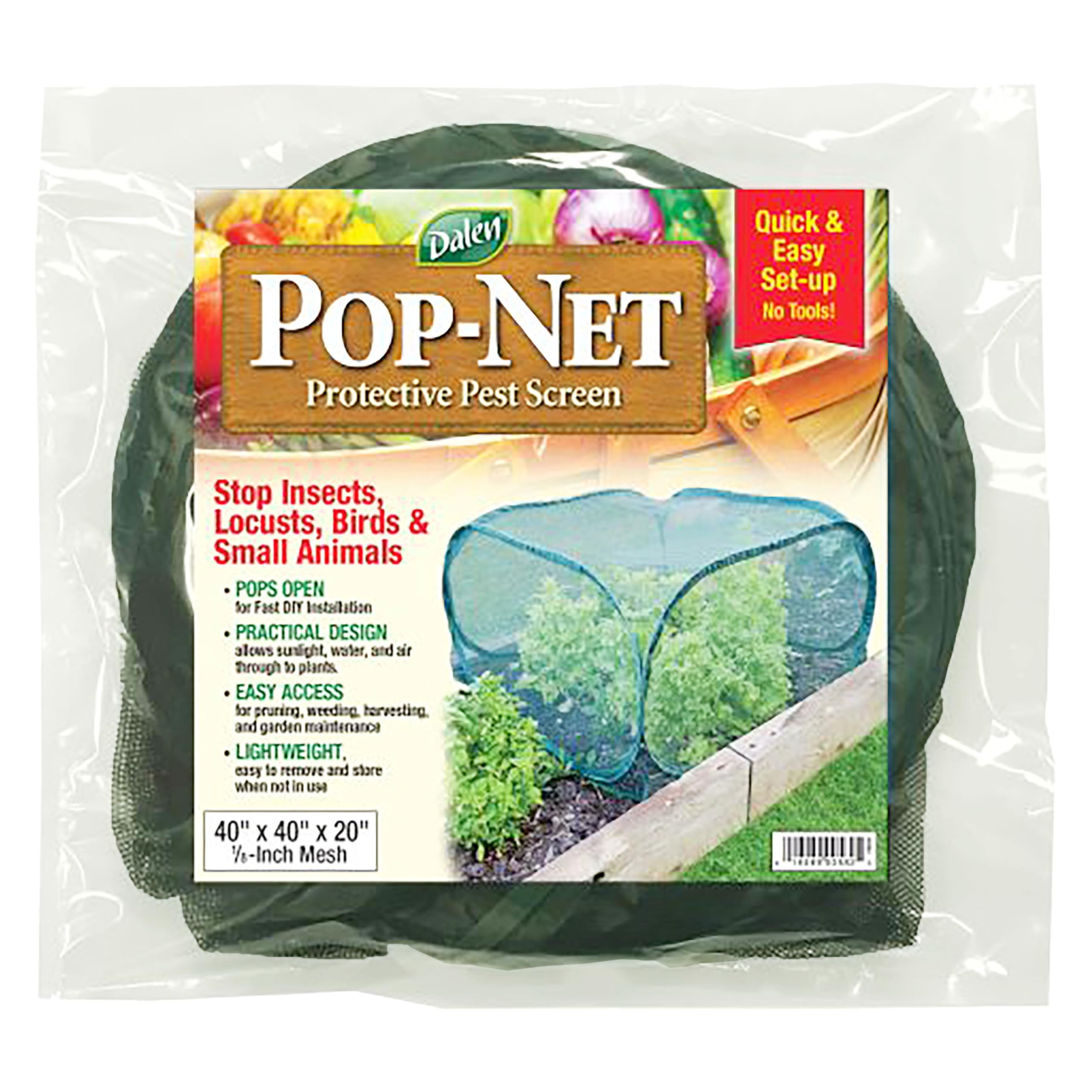 Gardeneer by Dalen Pop-Net Portable Protective Enclosure – Lightweight and Weatherproof – Easy DIY Installation – Safeguard Your Plants Against Garden