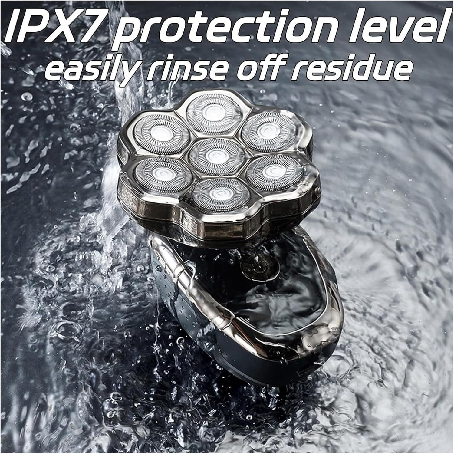 9.0 Pro Head Shaver for Bald Men - 6-in-1 Detachable Shaving System with 9D Floating Magnetic Blade Heads, IPX7 Waterproof, LED Display