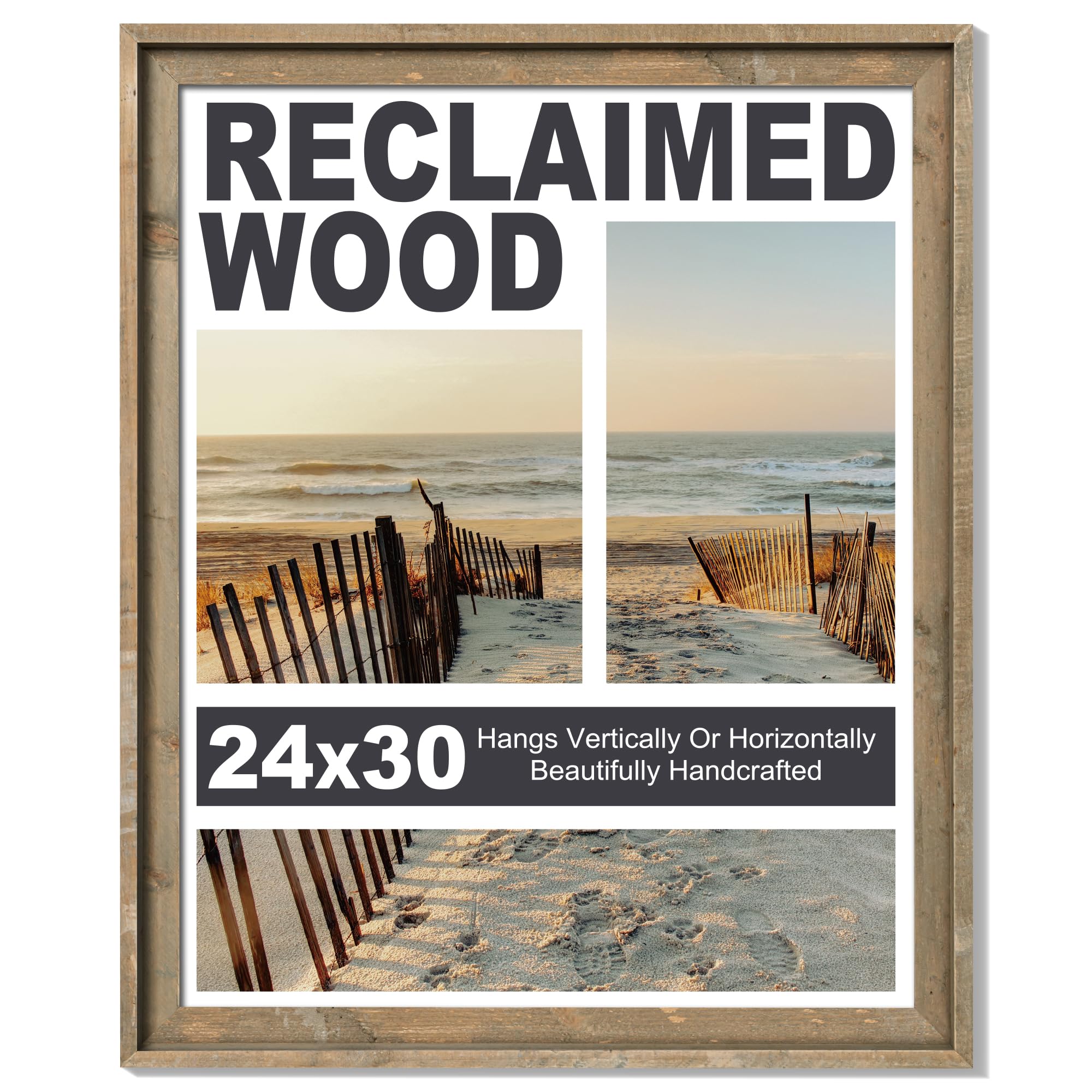 FLYJOE Rustic 24x30 Poster Frame