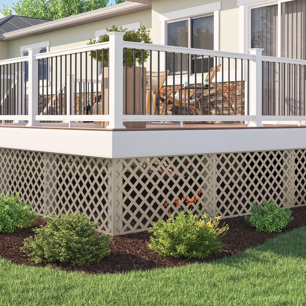 4 ft. x 8 ft. Clay Classic Diamond Vinyl Lattice