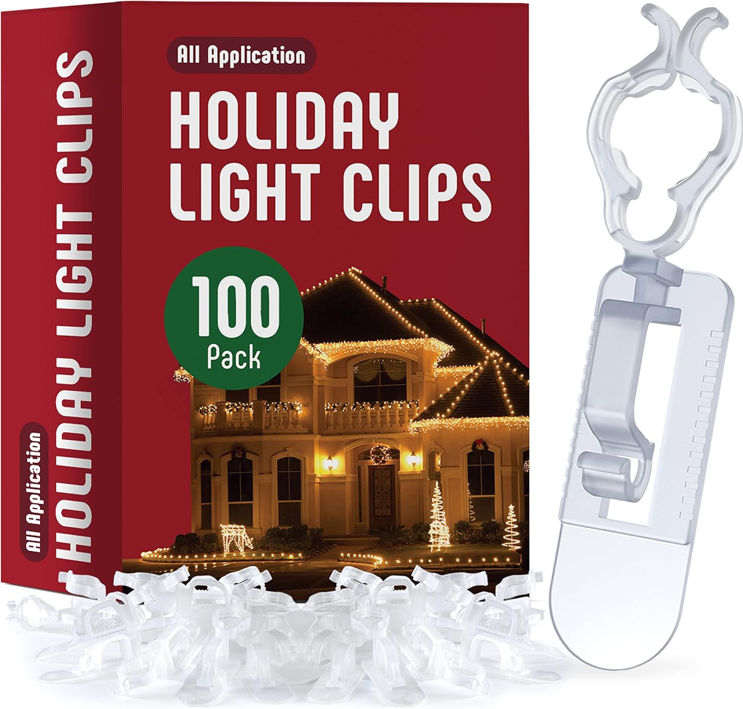 SEWANTA Holiday Light Clips [Set of 100] for Gutters and