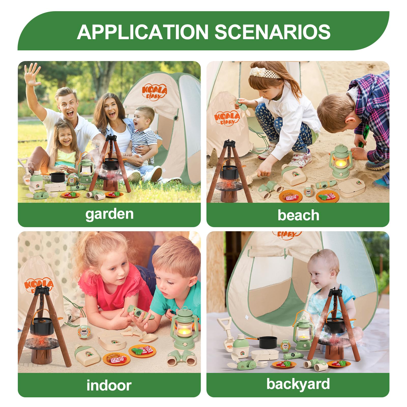 Amazon.com: KOALA DIARY Kids Camping Set – an Indoor/Outdoor