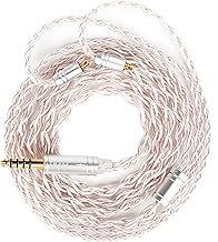 KBEAR FanMusic Replacement Headphone Cable, 6N OFC Silver Plated IEM Cable with MMCX Connection, Upgraded Hi-Fi Audio Cables for Audiophile Musicians, Studio Monitoring