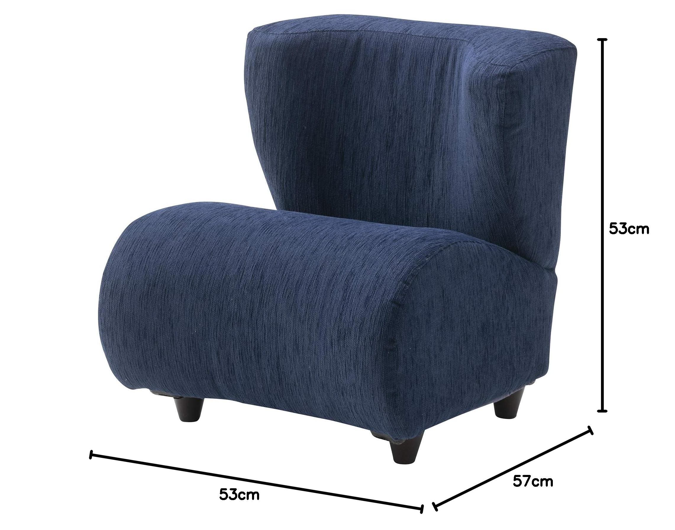 Amazon.co.jp: 東谷(Azumaya-kk) スツール ネイビー 1人掛け 