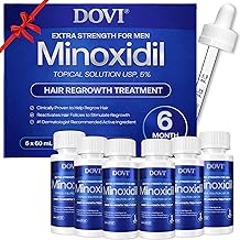 Dovi Minoxidil 5% Hair Regrowth Treatment for Men – Extra Strength Advanced Topical Solution, 6 Month Supply, Helps Regrow Hair and Prevent Hair Loss