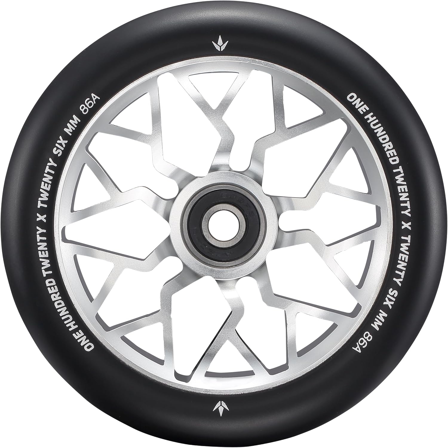 Envy Scooters Sector Wheels Pair | 120mm x 26mm | Silver/Black