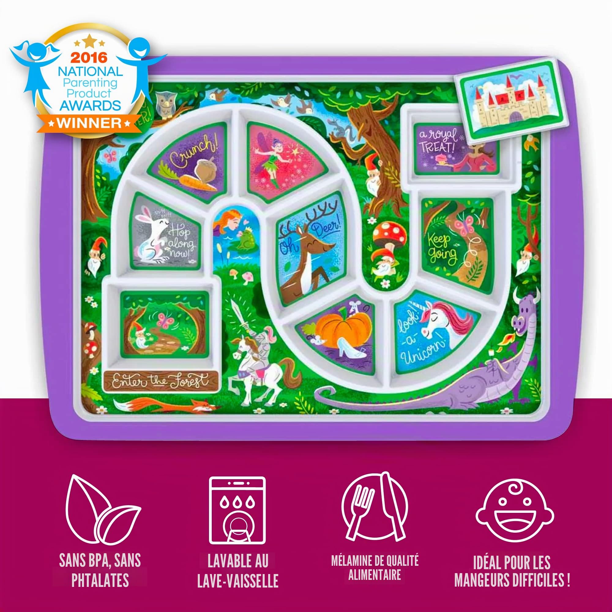 Fred DINNER WINNER Plateau pour enfant Motif forêt enchantée