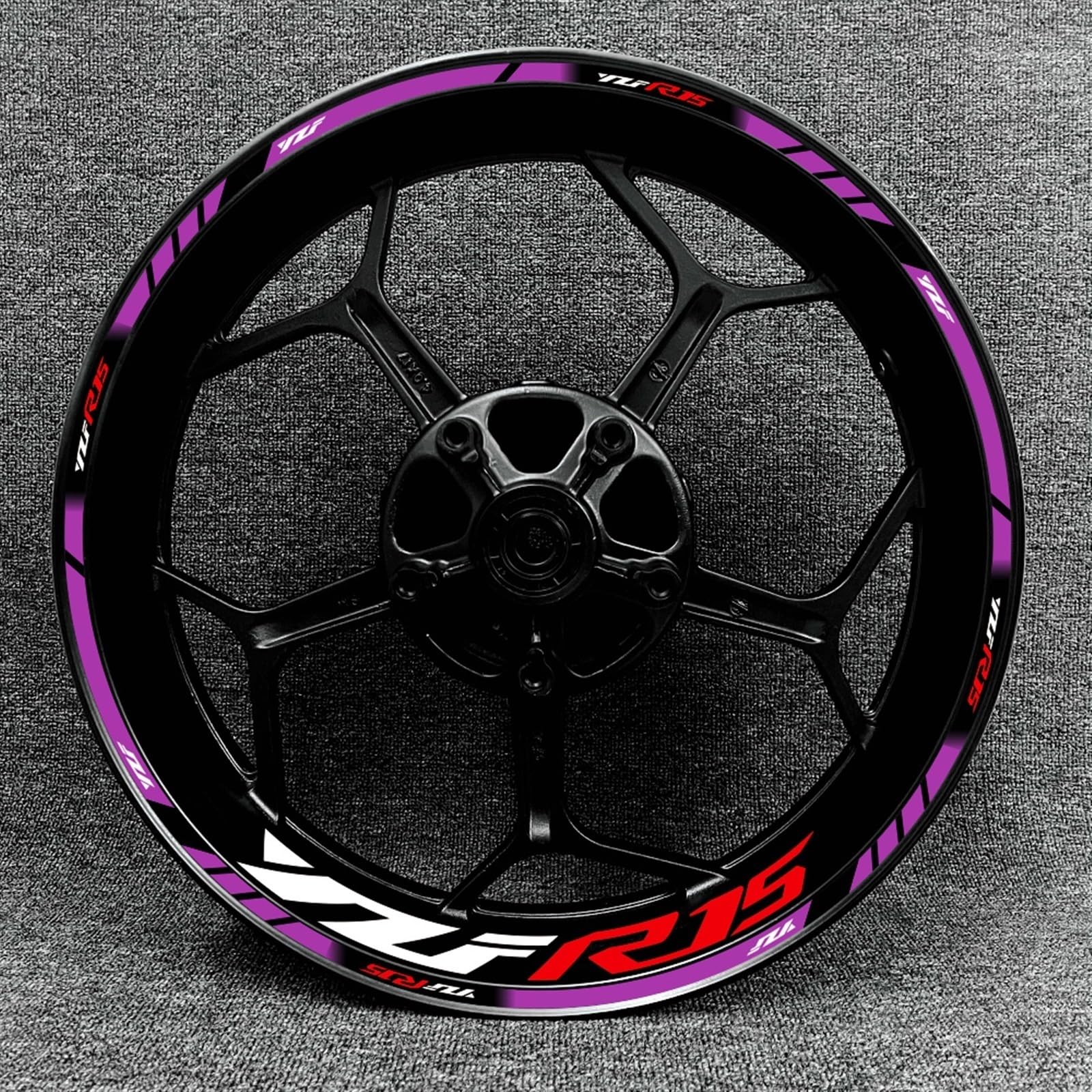 Motorcycle Wheel Rim Decal Decorative Hub Waterproof Reflective Sticker for Yamaha YZF R15 Decorative(Color10)