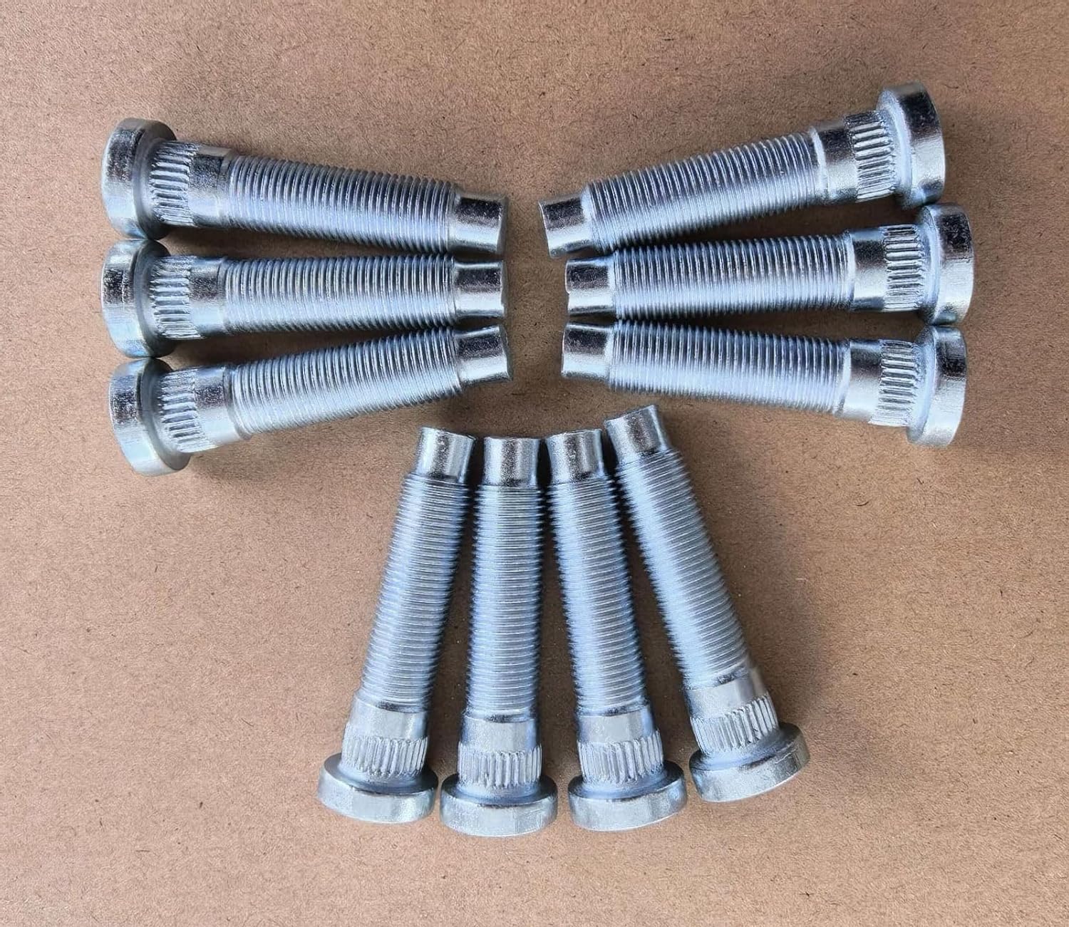 10 PCS 1/2-20 Serrated Lug Stud Bolts 610-523 0.56 in. Knurl, 2.3 in. Length Replacement for 2005-2014 Ford Mustang Front Wheel Hub Studs