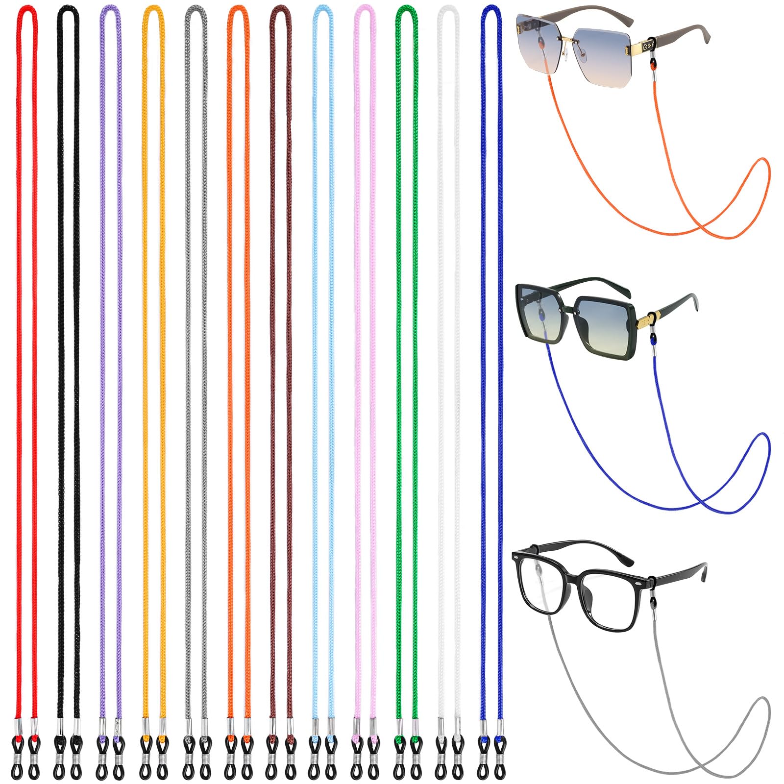 12Pcs Glasses Strap for Women & Men, Nylon Eyeglass Strap, Eye Glasses Holders Around Neck-image-20