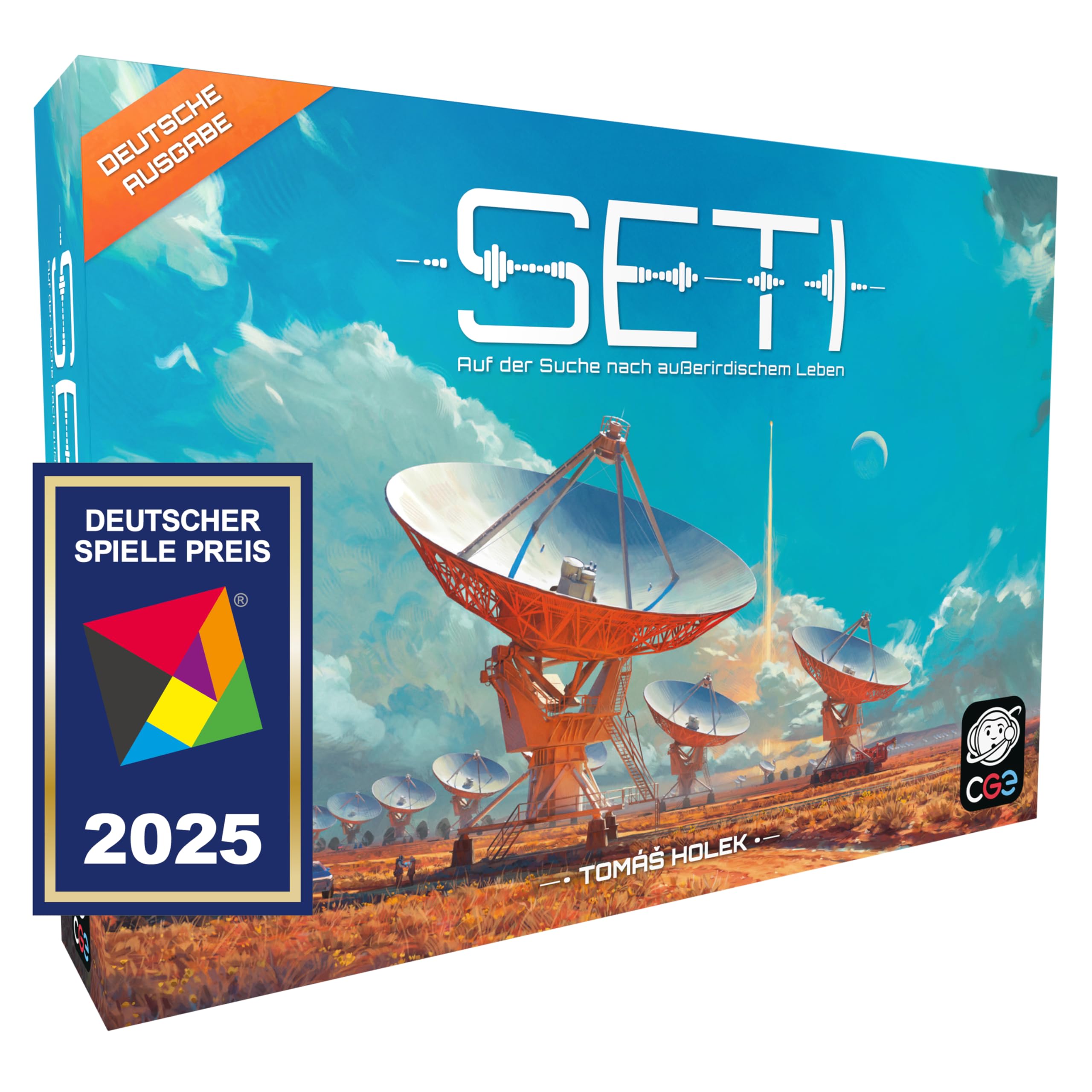 CGE Czech Games Edition SETI: Auf der Suche nach außerirdischem Leben - Astronomisches Brettspiel im Weltall - Strategisches Sci-Fi-Erkundungsspiel im Kosmos - Deutsch - 1-4 Spieler - ab 14 Jahren