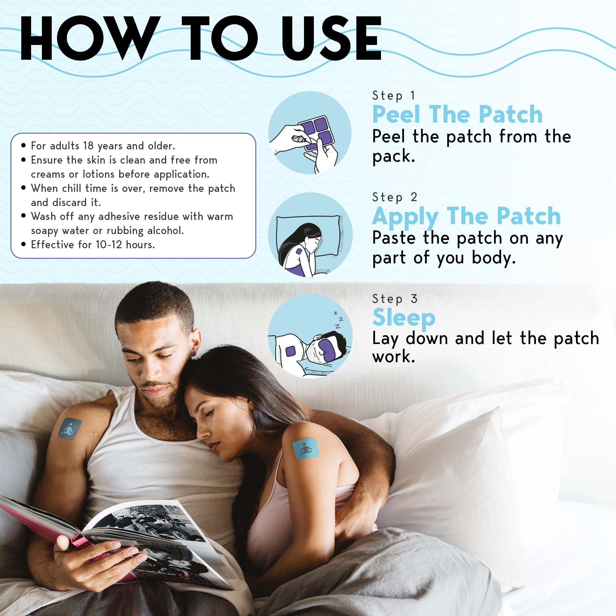 Klova Extra Strength Sleep Patches for Adults | Natural Sleep Aid with 6mg Melatonin, Valerian & L-Theanine | Non-Habit-Forming Deep Sleep Support for Men & Women | 28 Patches — Amazon image 2