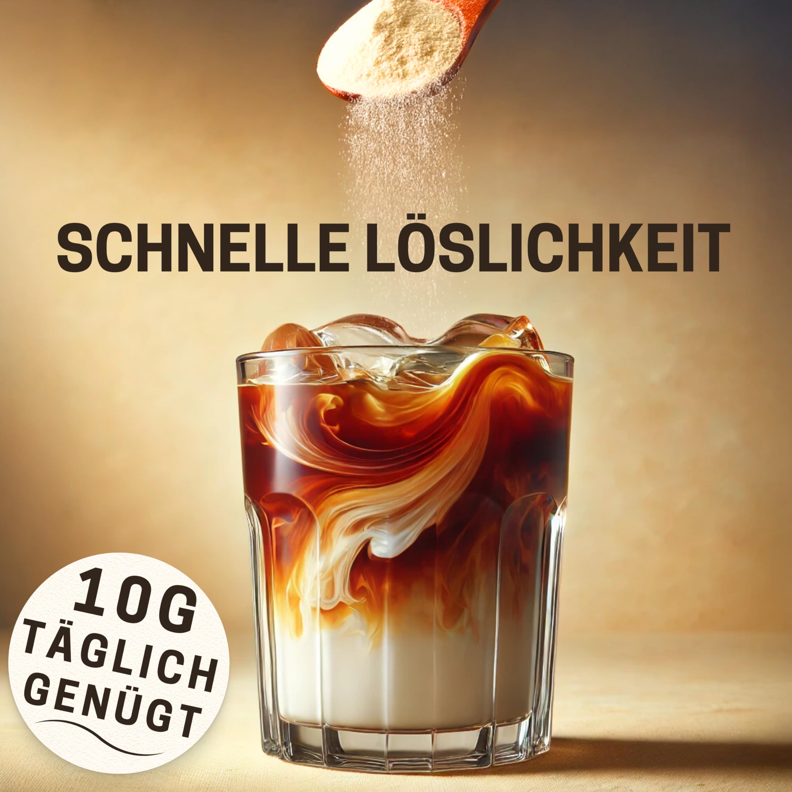 Barattolo da 2 kg di collagene in polvere ad alto dosaggio 100years – Collagene in polvere puro al 100%, senza aromi né additivi – Peptidi di collagene di tipo 1, 2 e 3 – Confezionato in Germania