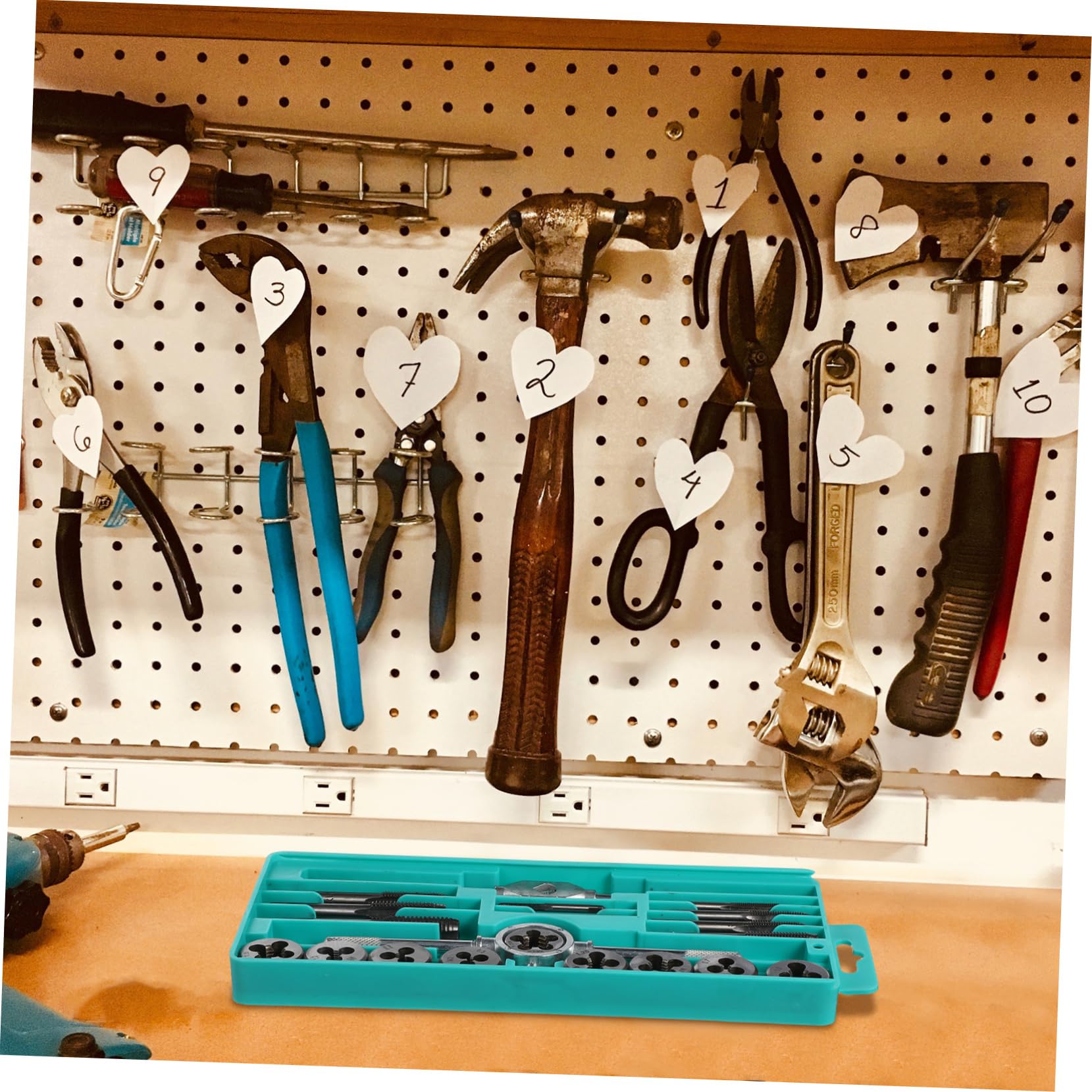 Mikinona 20piezas Llave De Macho De Mano Para Roscas Internas y Externas Kit De Herramientas Mango Para Roscar Juego De Llaves De Macho De Fontanería