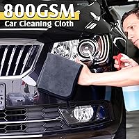 Vista 2 de Nuenen 20 Piezas Toallas de Limpieza de Microfibra para Autos 800 GSM Felpa Gruesa Paño de Limpieza de Microfibra Paño para Quitar Polvo Toallas