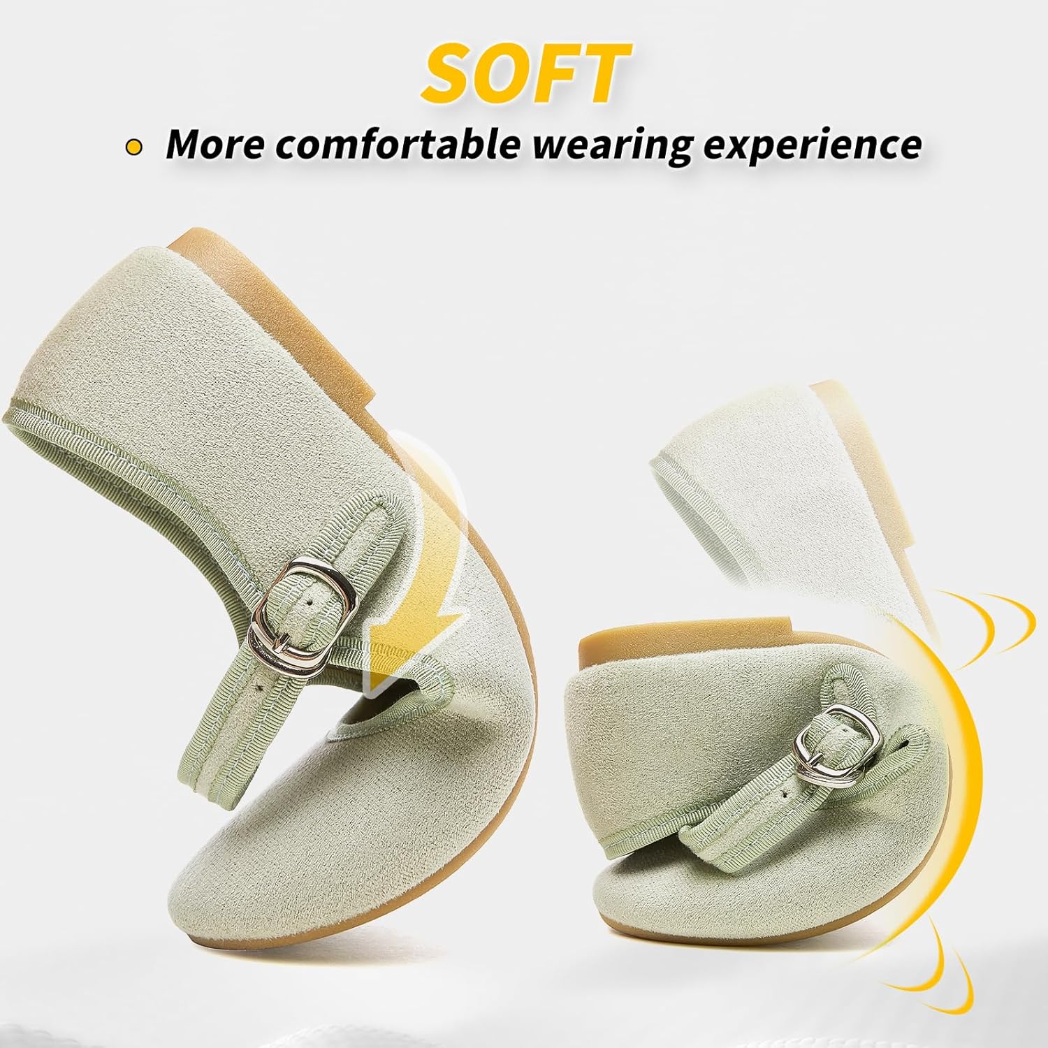 BABUDOG Womens Mary Jane Flats with Strap,Faux Suede Black Flats Shoes,Flats Shoes Women Dressy Comfortable - Image 5