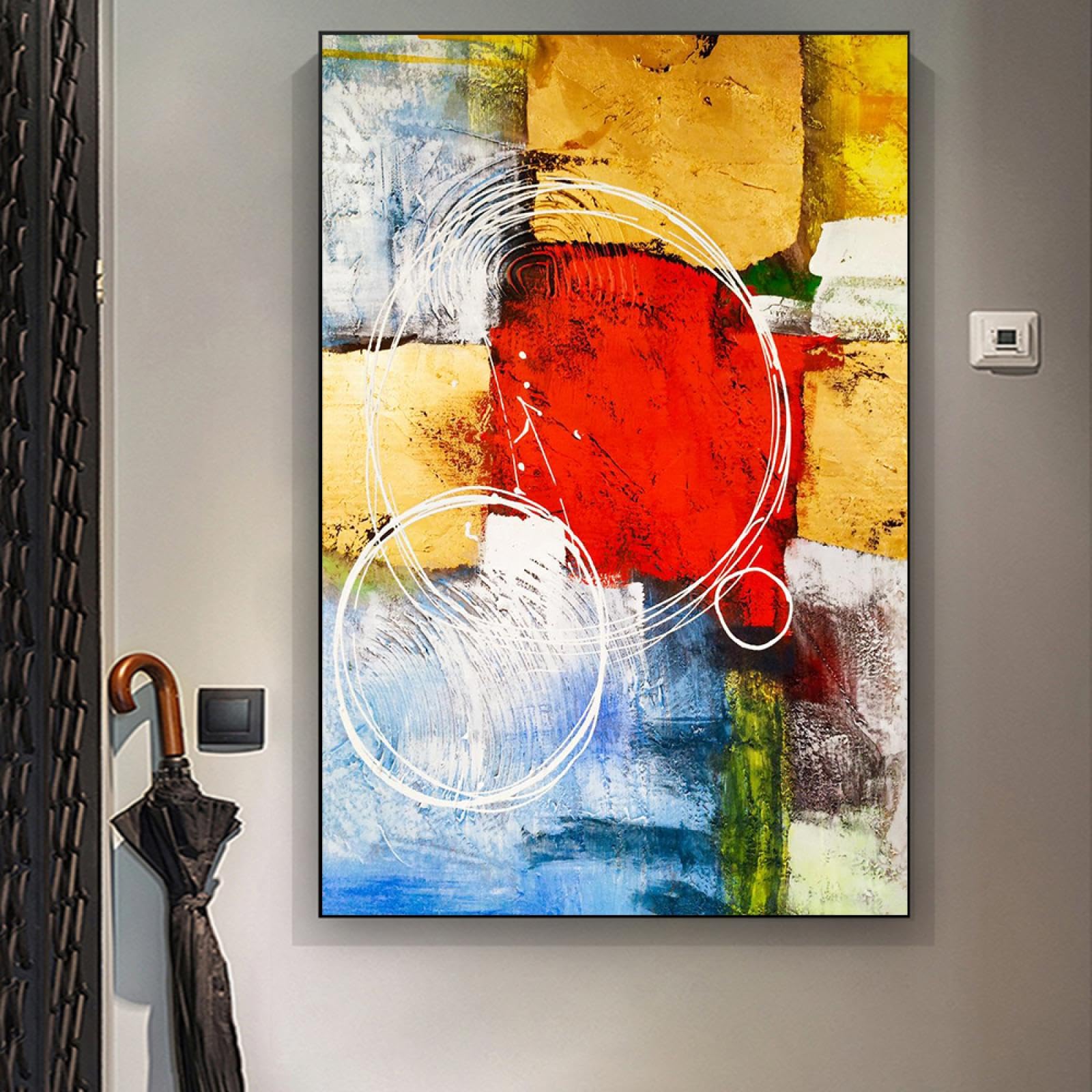 Peinture abstraite imprimée sur toile pour harmoniser une déco moderne