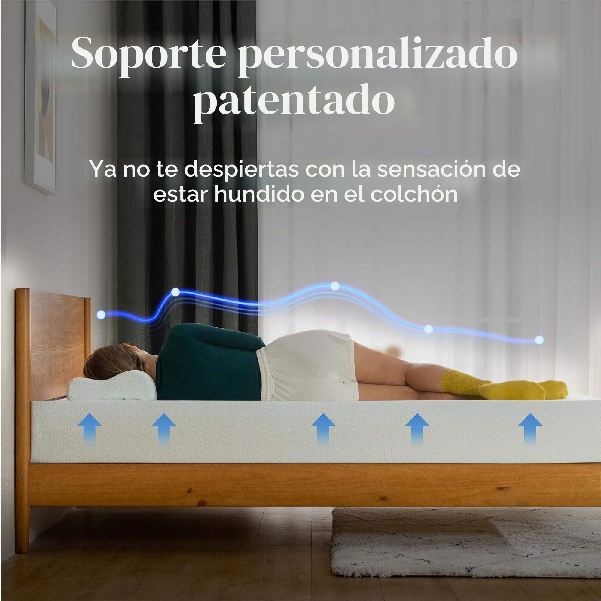 Zinus Colchón Individual de 80 x 190 cm, colchón de 80 x 190 cm, ortopédico de Espuma viscoelástica con Cool Gel, Altura de 20 cm, firmeza Media, Certificado Oeko-Tex, colchón ortopédico ventilado y