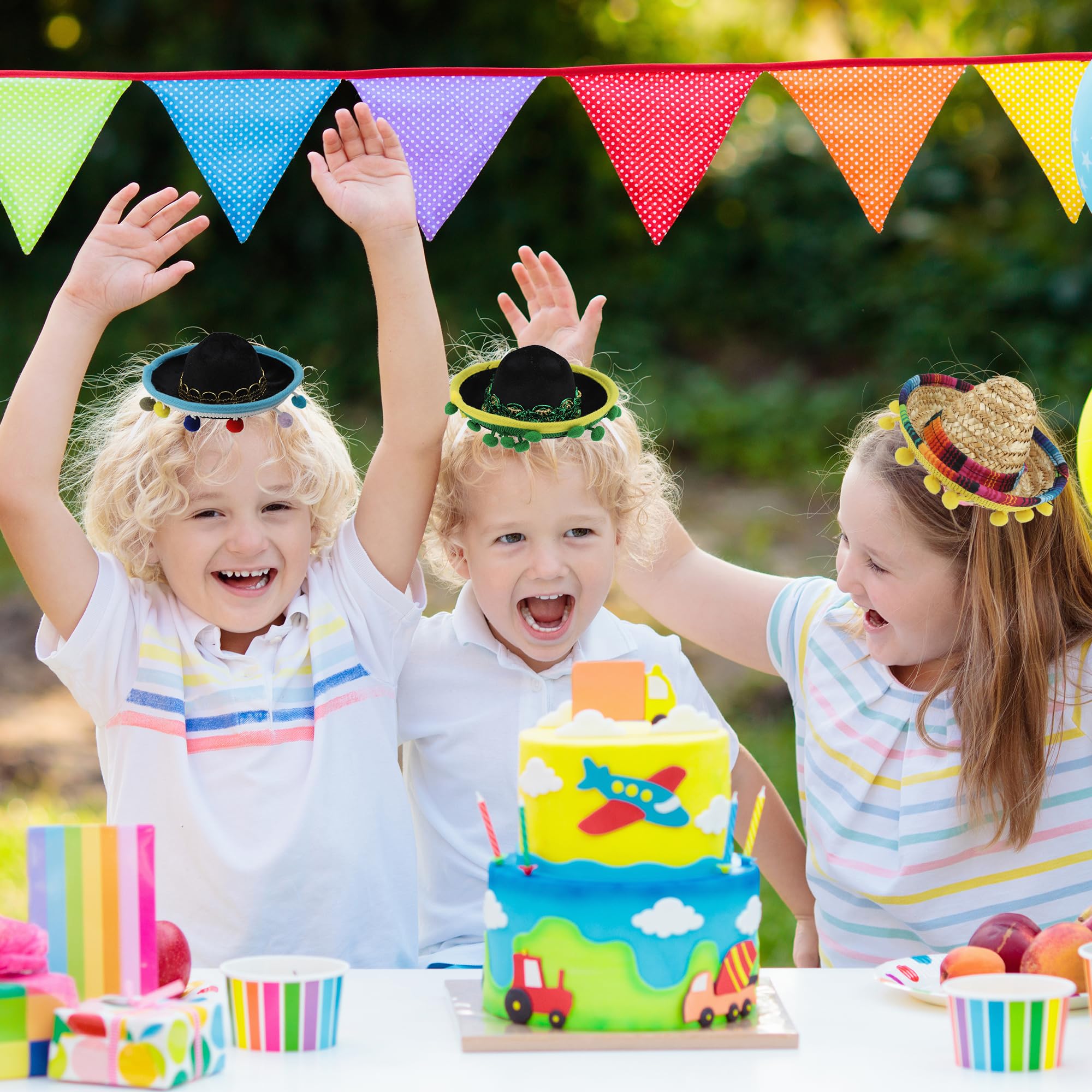 Sombrero de Fiesta, Diadema, Banda para el Pelo de Vacaciones, Sombrero Decorativo, Aro para el Pelo para Adultos, Niños, Mascotas (12 Piezas)