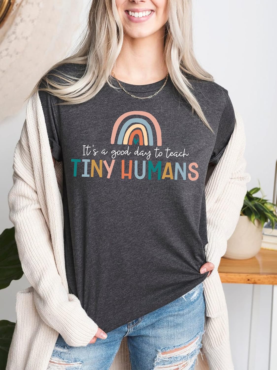 Teacher Shirts Funny Women’s Teacher Life T Shirt Graphic Tees Cute Casual Soft Cotton Shirts Tops - Image 2