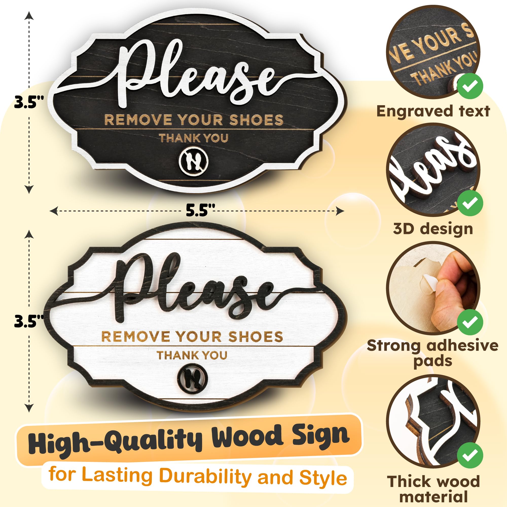 Remove Show Sign Waterproof PVC Door Hanger Sign Funny Please Remove Your Shoes Door ...