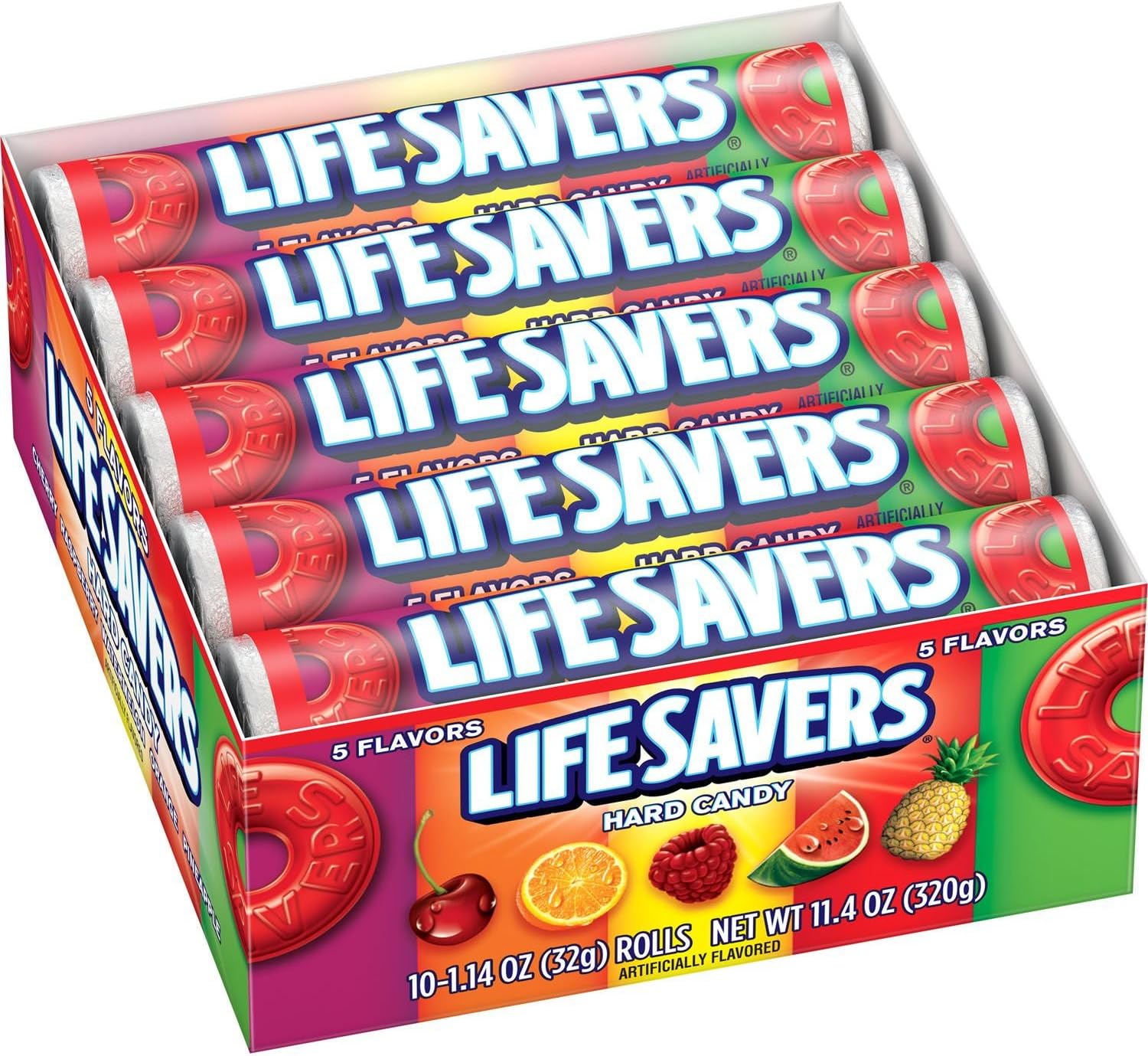 Five Flavors Hard Candy, 1.14 Ounce (Pack of 2), total 20 count