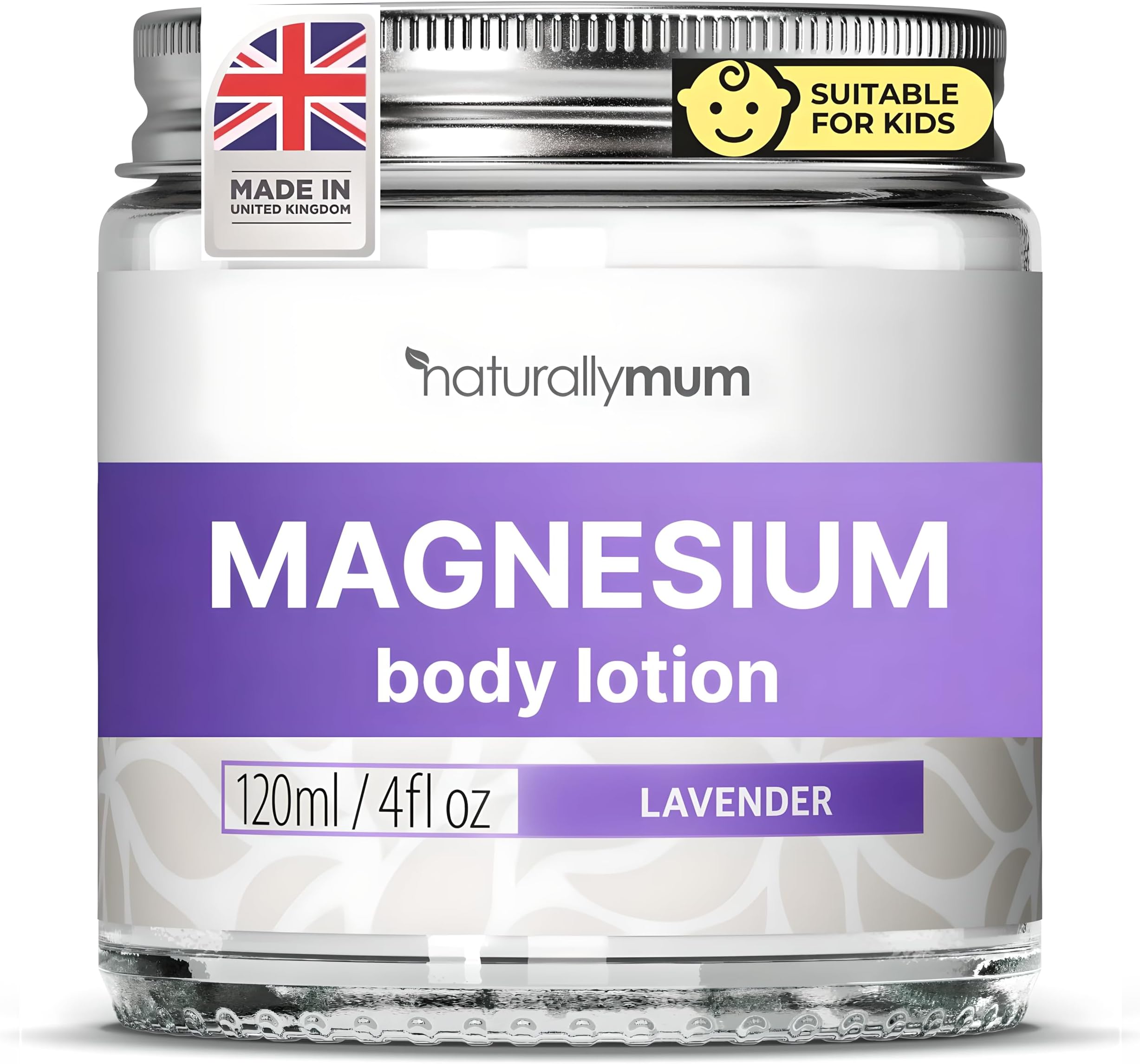 Magnesium Body Lotion for Better Sleep | Relief for Restless Legs | Muscle Relaxant for Cramps & Pain | Shea Butter Cream for Skin | Natural Sleep Support | Lavender Essential Oil | 120ml