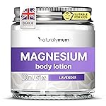 NaturallyMum - Magnesium Body Lotion [NATURAL & VEGAN] - Topical Magnesium Chloride Cream Lotion Support for Sleep, Bone, Heart & Muscle Health - Lavender - Made in UK & Safe for Kids