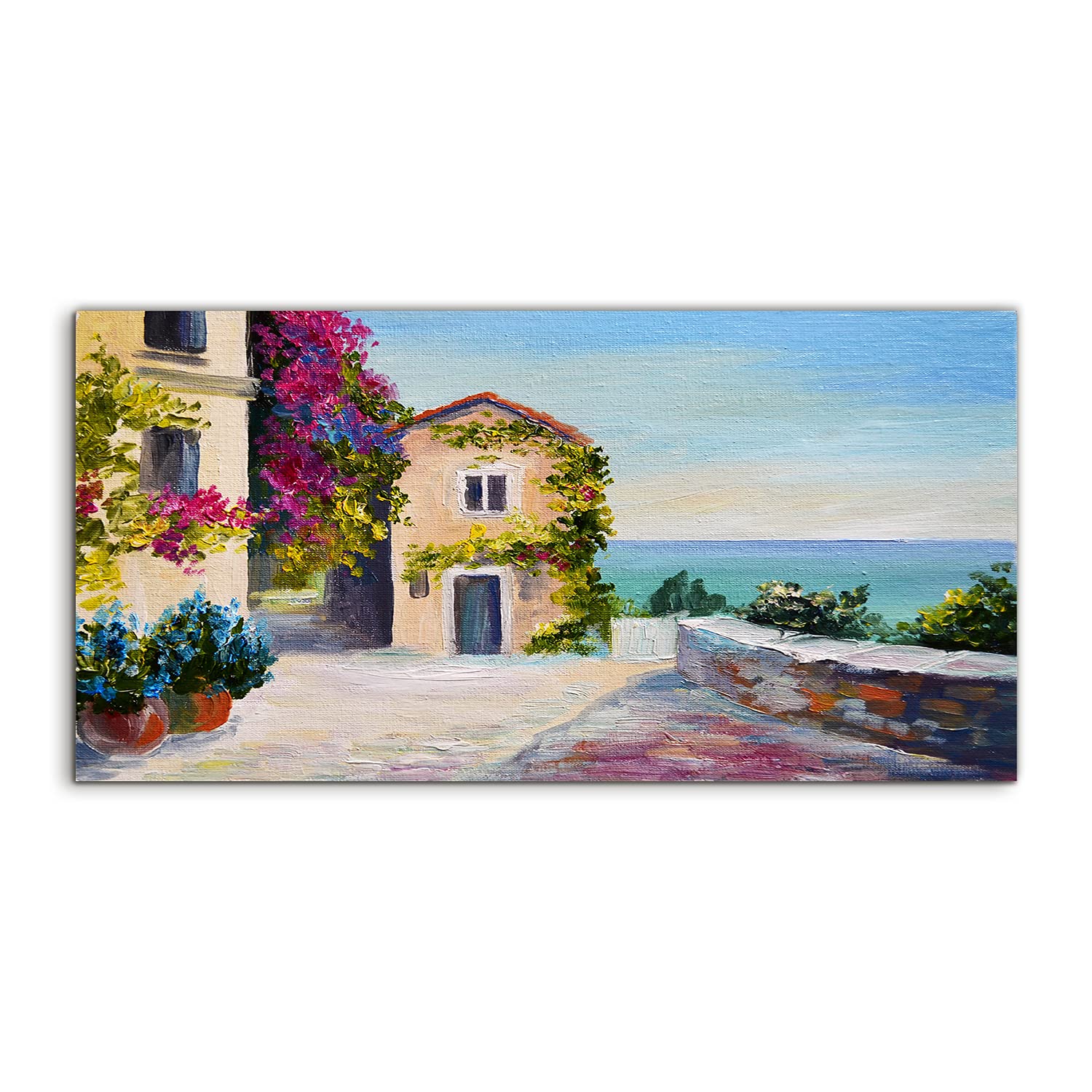Coloray Pintura acrílica 100x50cm Sala De Estar Vidrio Acrílico Cuadro De Pared Mural Arte - Árbol del bosque del otoño del río