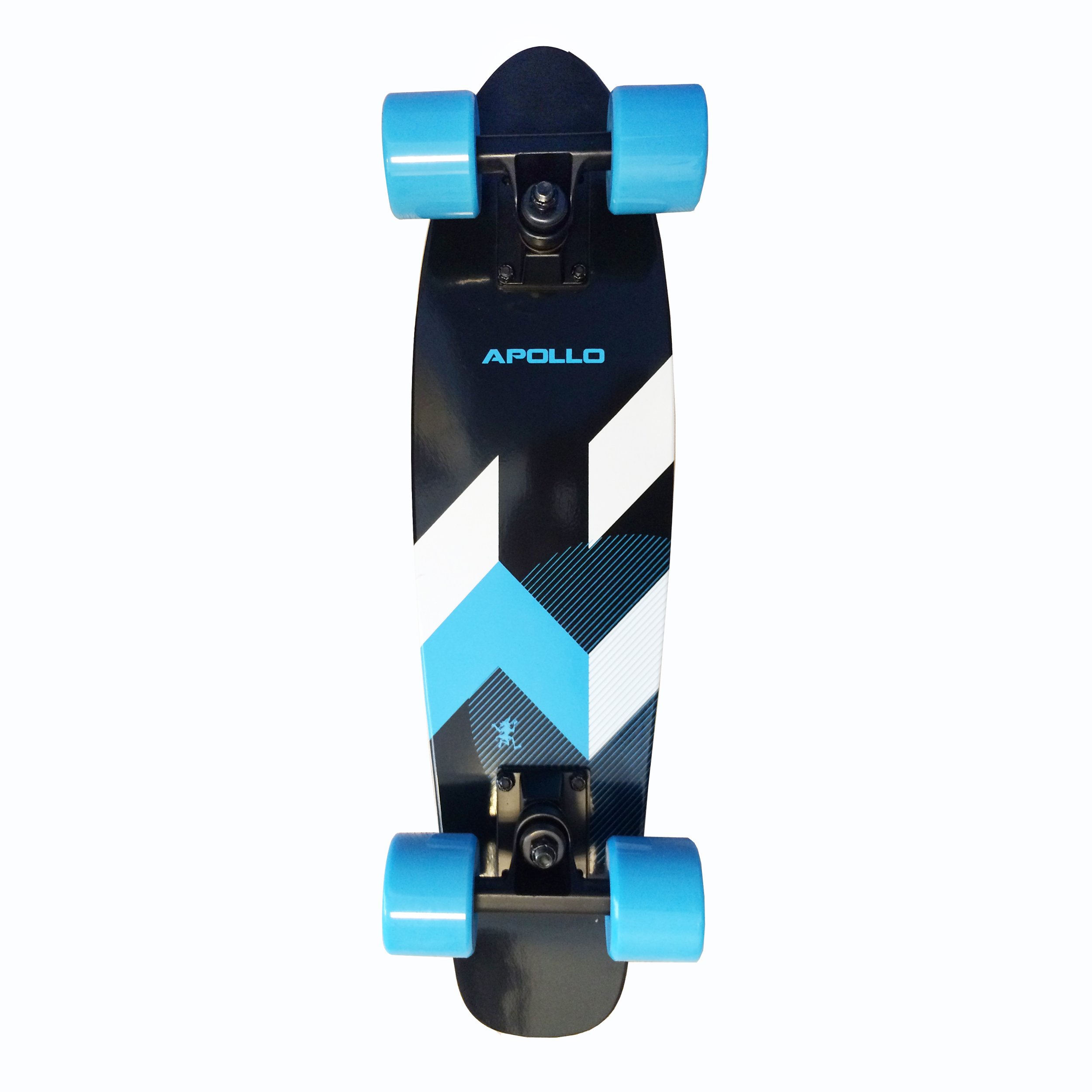 Skateboard Cruiser Apollo Fancy Board 22.5'' - Complet, Maniable - Roues 60mm ABEC-7 - Multicolore