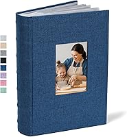 Vista 15 de Álbum de fotos Vienrose 10x15 cm con 50 bolsillos, cubierta de lino con áreas de notas, libro de fotos mini, libro de fotos con inserción para boda