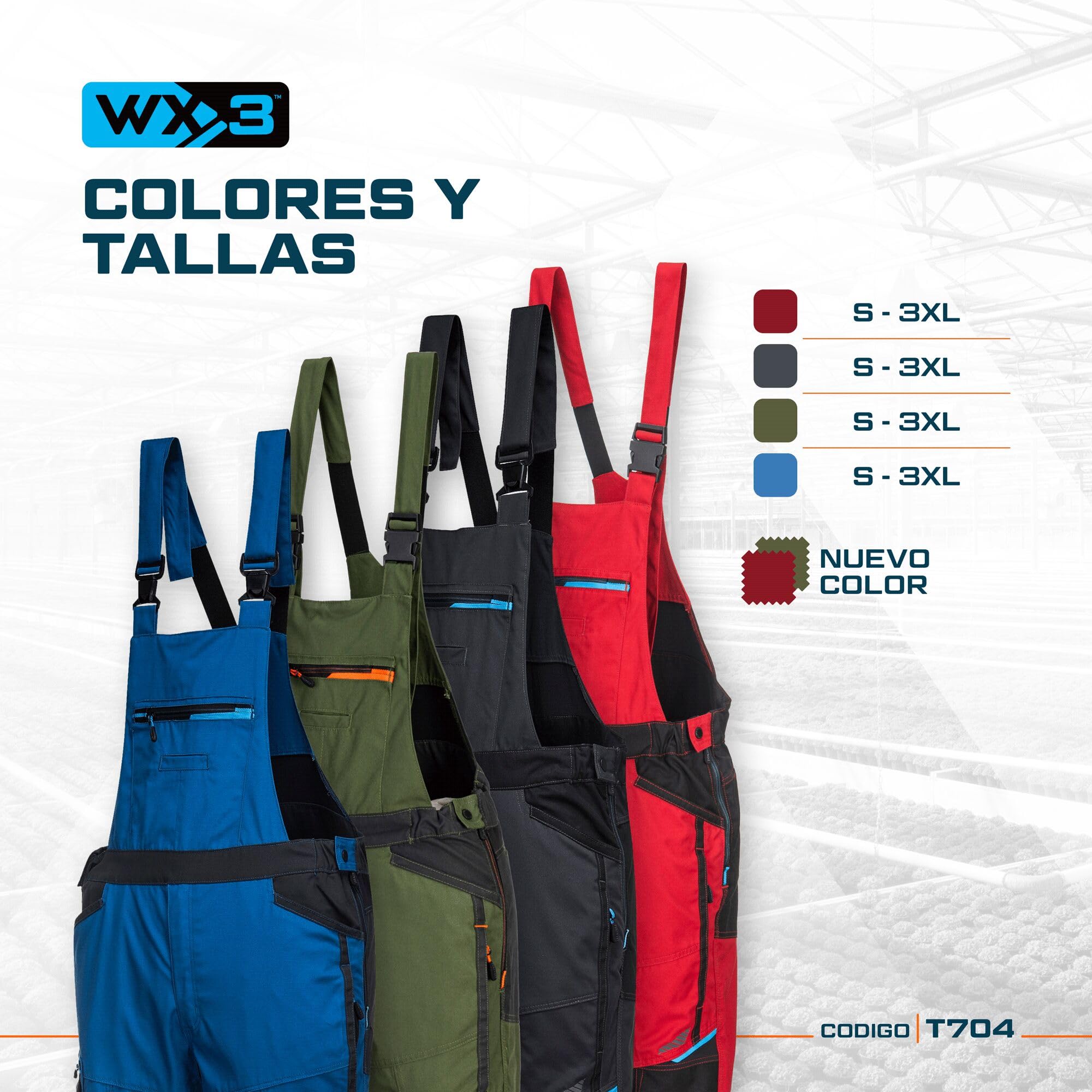 Portwest Peto de Trabajo de Triple Costura WX3 de Puntos Reforzados, polialgodón