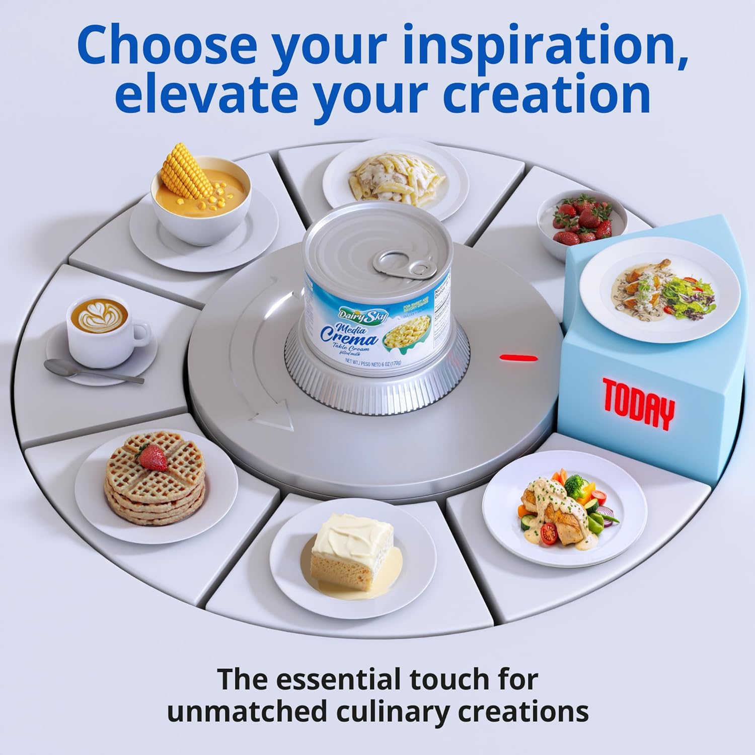 DairySky Table Cream Filled Milk 6oz – Smooth, Shelf-Stable Media Crema for Cooking, Baking, Pasta, Soups & Desserts – Ideal for Sweet & Savory Dishes – Rich, Creamy Texture (1 Pack)