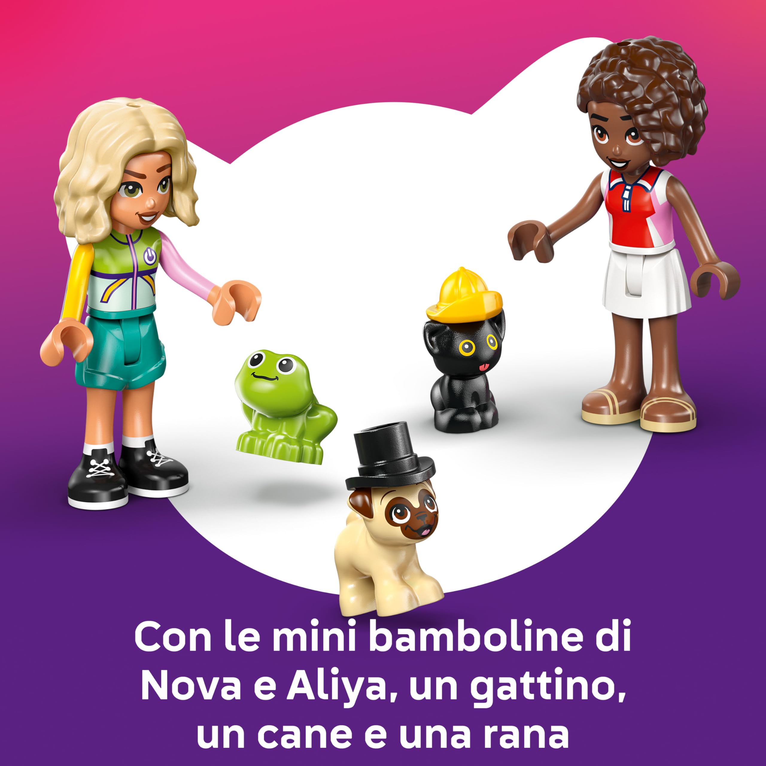 LEGO Friends Furgone di Accessori per Animali Giocattolo - Set con Veicolo, 2 Mini Bamboline e Figure di Cane, Gatto e Rana - Idea Regalo di Compleanno per Bambine da 6 Anni in su - 42678