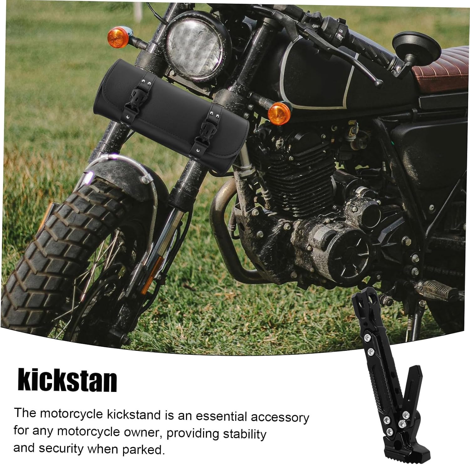 Adjustable Aluminum Alloy Motorcycle Kickstand Side Stand Scooter Foot Support Cnc Machined Lightweight Replacement Part for Electric Bikes