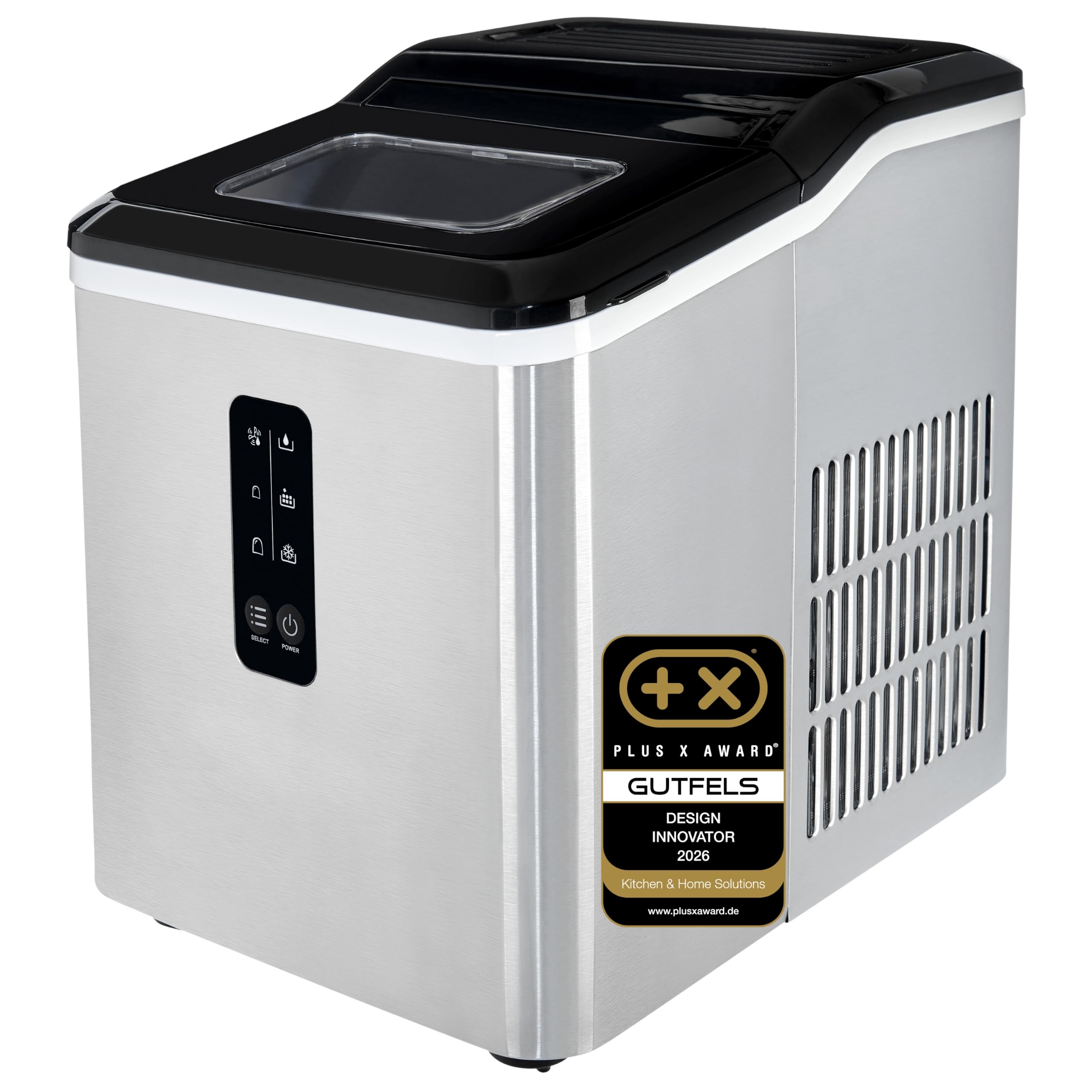 Ice Maker 4015 | Pantalla | 12 kg en 24 horas | 2 tamaños de cubitos de hielo | Capacidad de 1,2 kg | 120 W | Pala de hielo