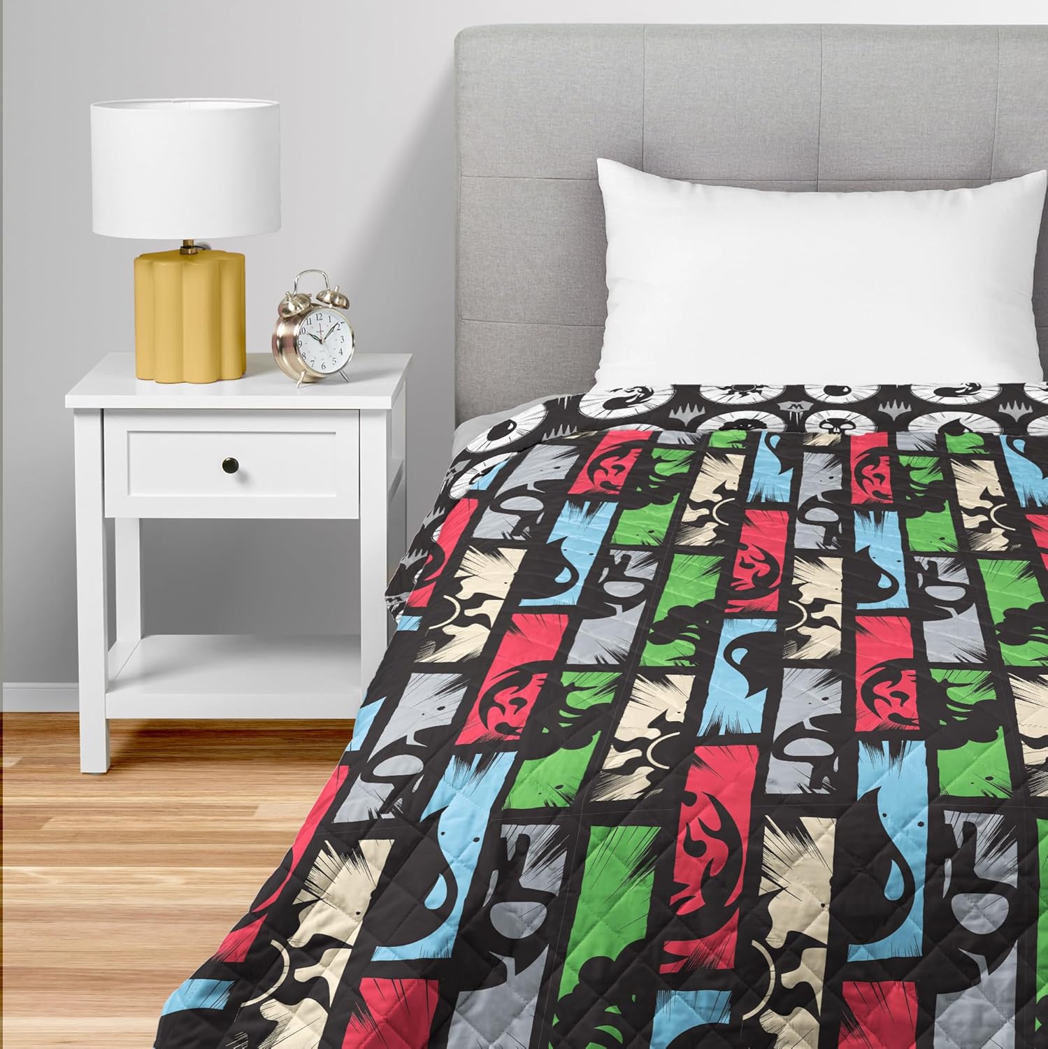 Northwest Magic The Gathering Animated Magic Queen/King Quilted Blanket, Comfy Throw, Adults Boys Girls, Soft Lightweight Bedding for Bed, or Couch, 90 x 90 inches